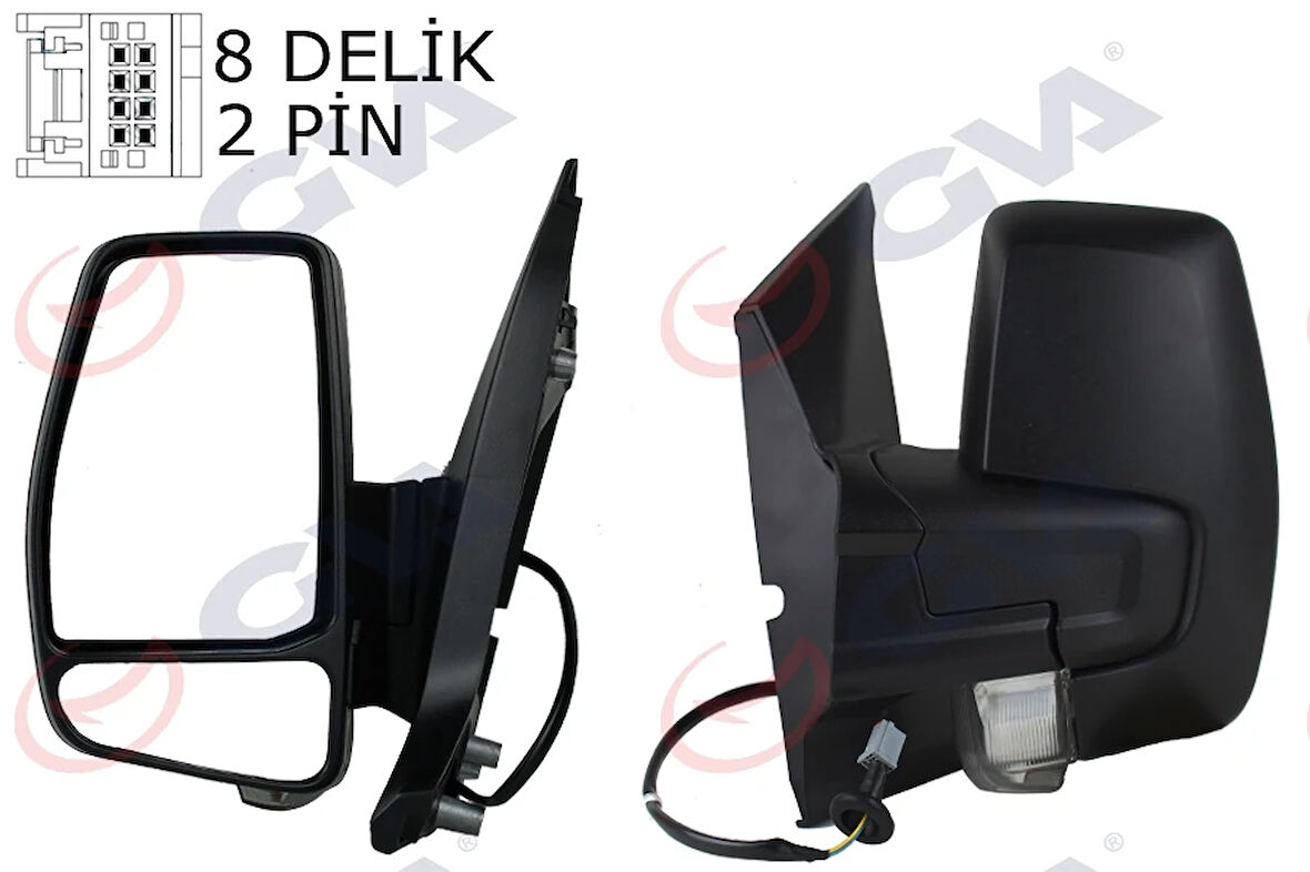 DIŞ DİKİZ AYNASI SOL TRANSİT CUSTOM 5362 2012 MEKANİK DESENLİ SİNYALLİ KONVEKS BK21 17683 EL5JA6 2123241