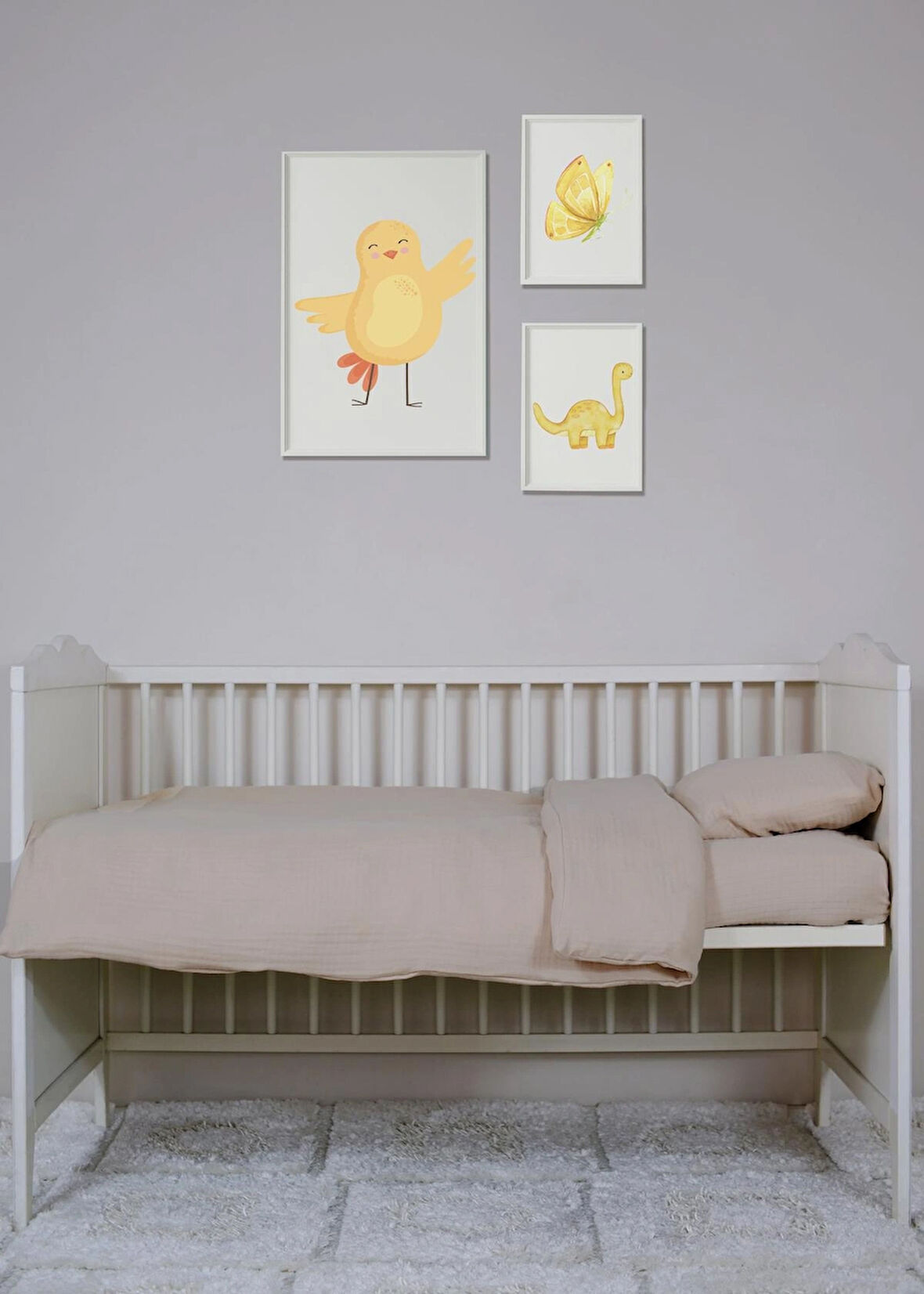 Müslin Bebek Nevresim Takımı 4 Katlı Kumaş – Organik Bebek Uyku Seti