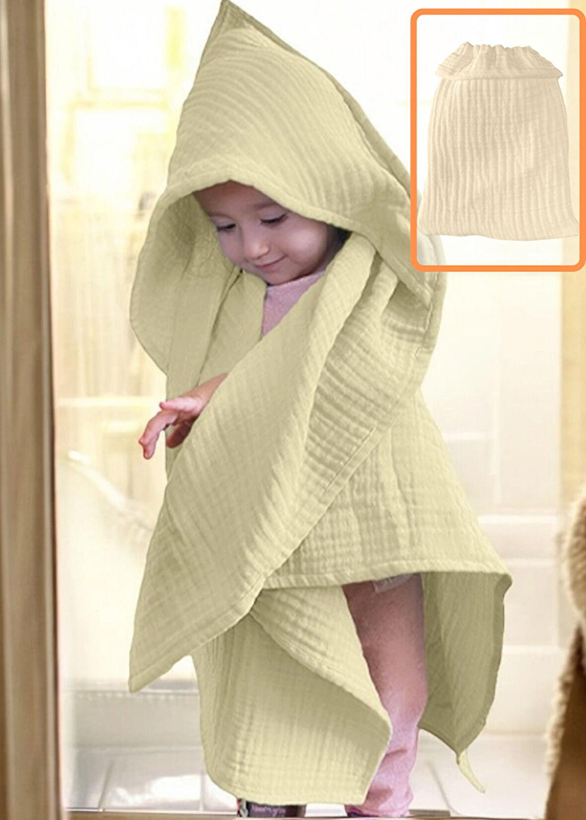 Bebek Havlu ve Kese Seti – Organik Muslin Yumuşaklığıyla Banyo Keyfi