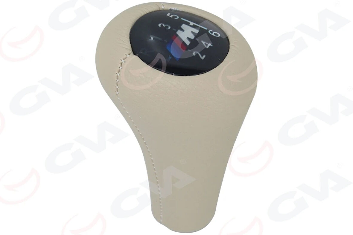 VİTES TOPUZU BMW M POWER 6 VİTES IŞIKLI E30 E34 E36 E39 E46 E60 E90 E92 BEJ DERİ 25112282450B
