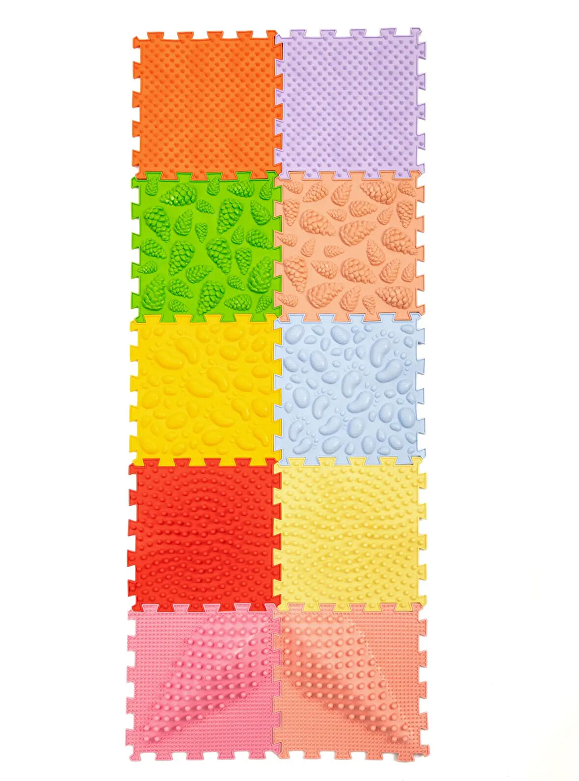 10 Modüllü Ortopedik Halı Çocuk Duyu Matları