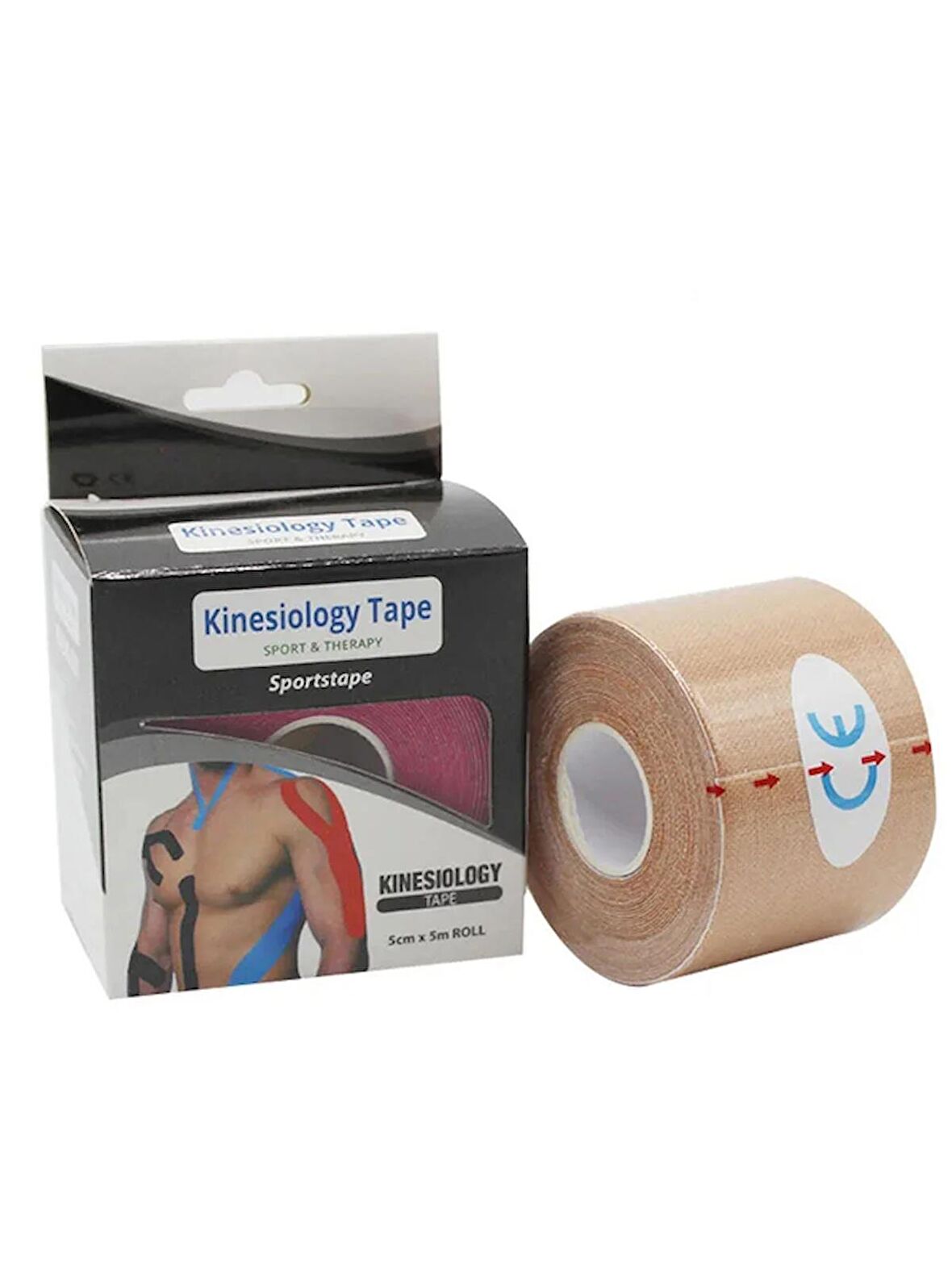 Kinesio Band Sporcı Bandı 5 M x 5 Cm Yüksek Kalite Ten Renk