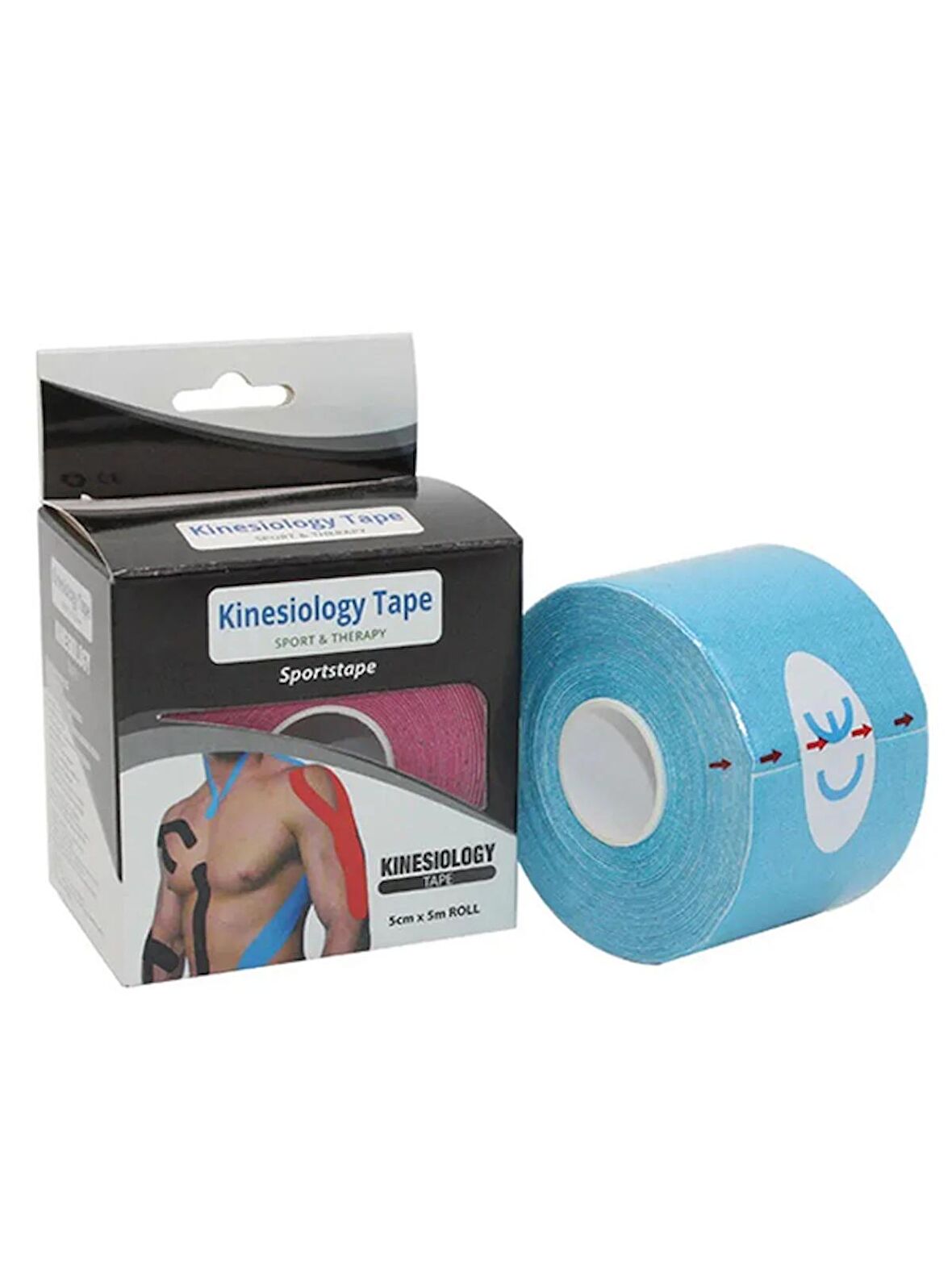 Kinesio Band Sporcı Bandı 5 M x 5 Cm Yüksek Kalite Mavi Renk