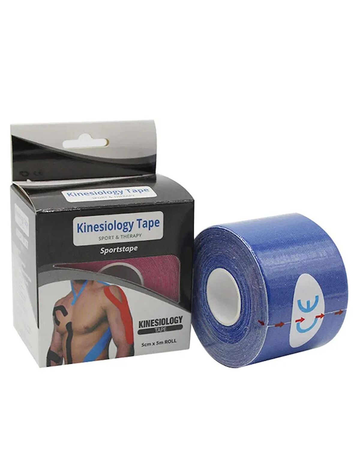 Kinesio Band Sporcı Bandı 5 M x 5 Cm Yüksek Kalite Lacivert Renk