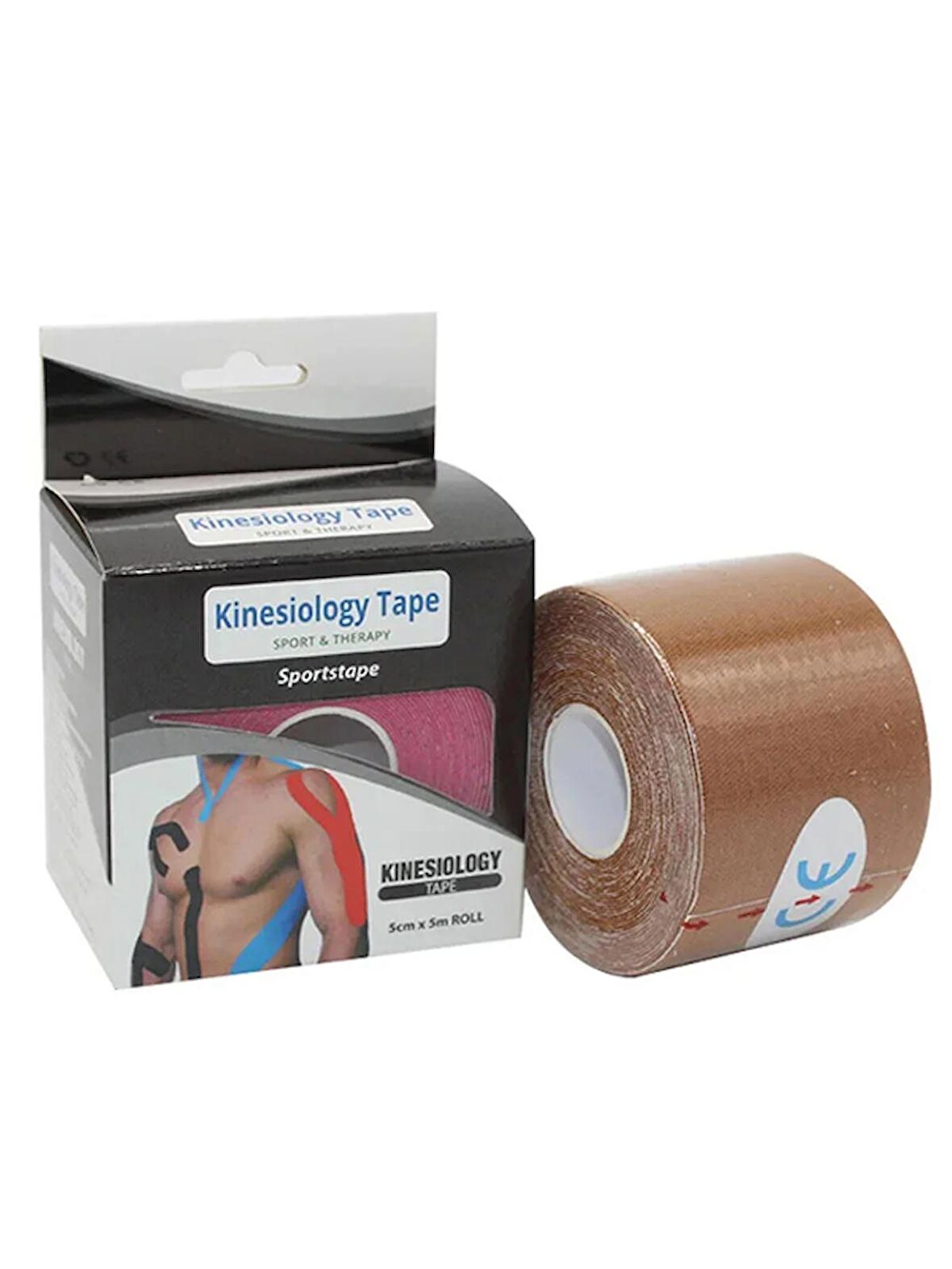 Kinesio Band Sporcı Bandı 5 M x 5 Cm Yüksek Kalite Kahve Renk