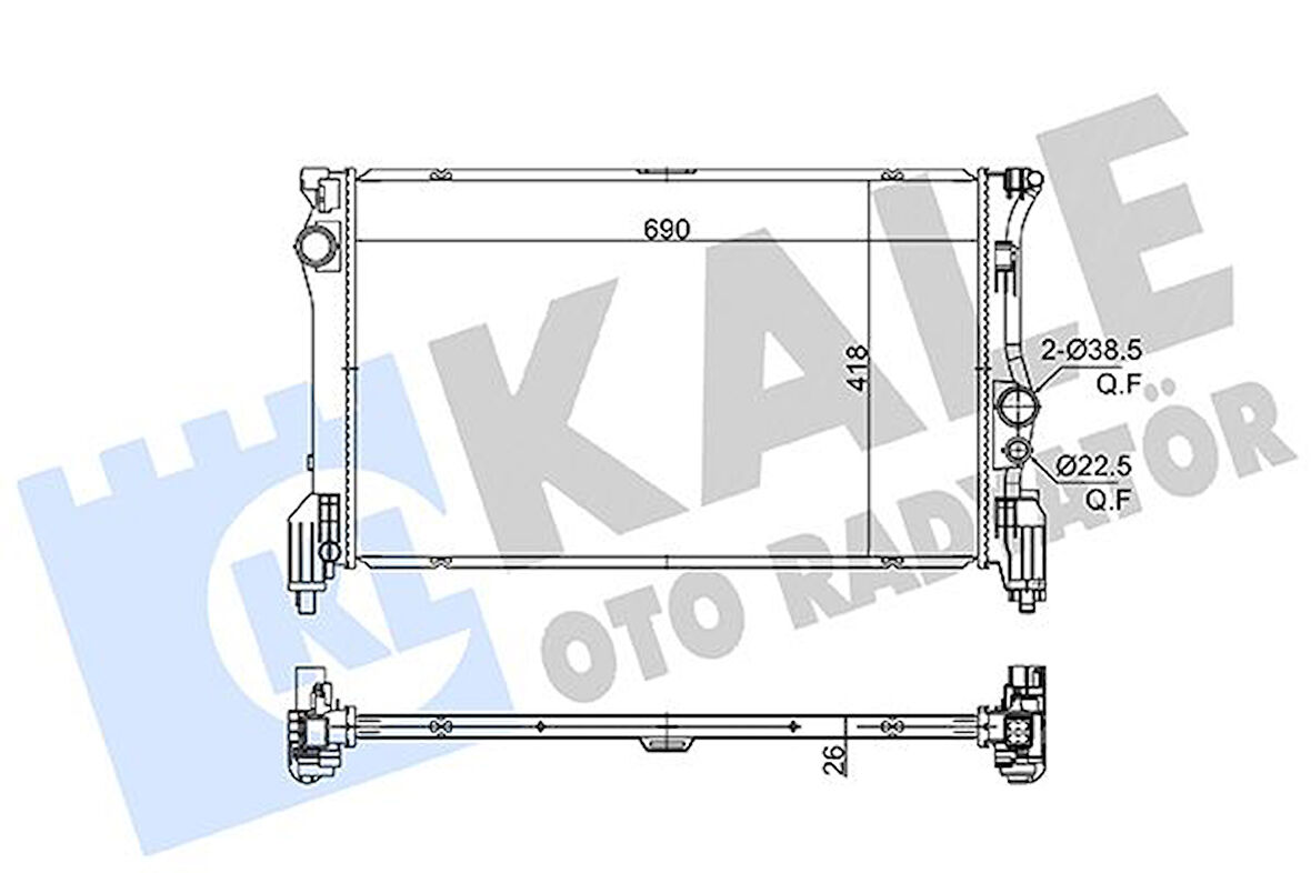 MOTOR SU RADYATORU MERCEDES VITO W447 2014 A4475010001