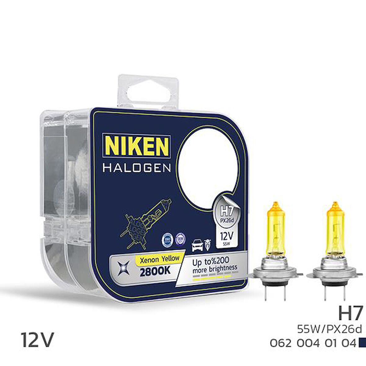 NIKEN 125 H7 55W SARI IŞIK AMPUL PX26D 2800K UNIVERSAL