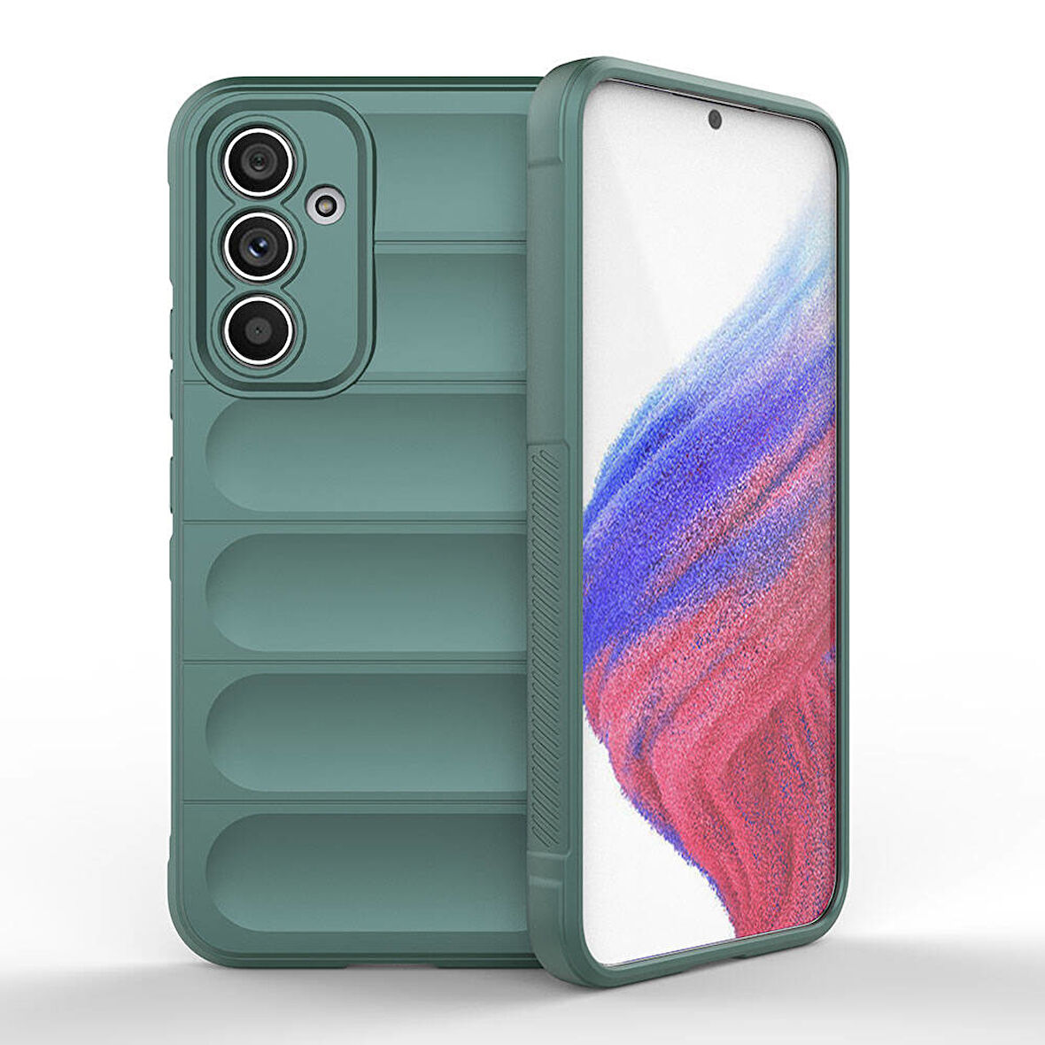 Samsung Galaxy A54  Uyumlu Kılıf Esnek TPU Oyuklu Arka Yüzey Tasarımlı Silikon Kapak