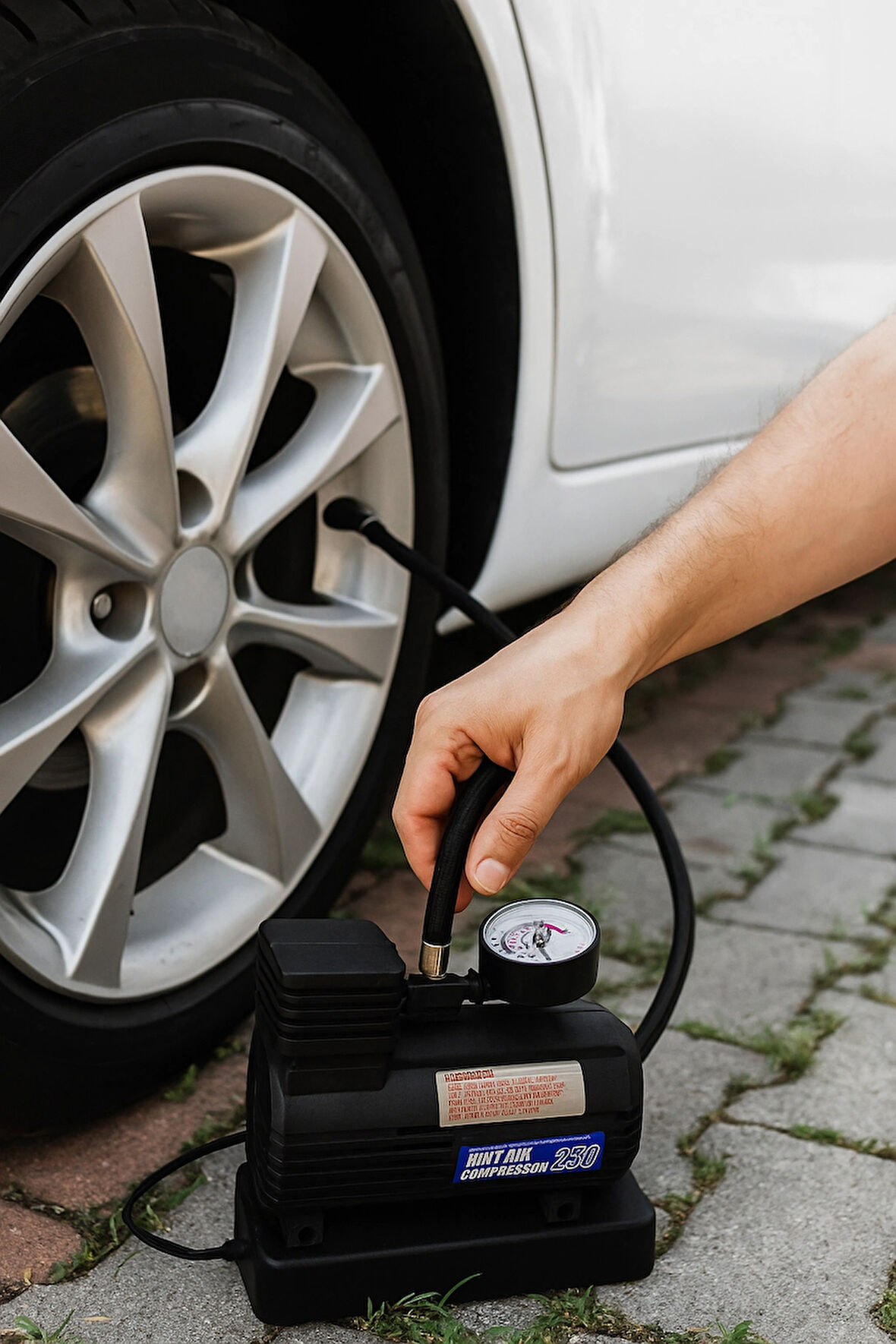 250 PSI 12V Taşınabilir Mini Hava Kompresörü | Oto Lastik Şişirme Pompası | Araba, Motosiklet, Bisiklet Uyumlu