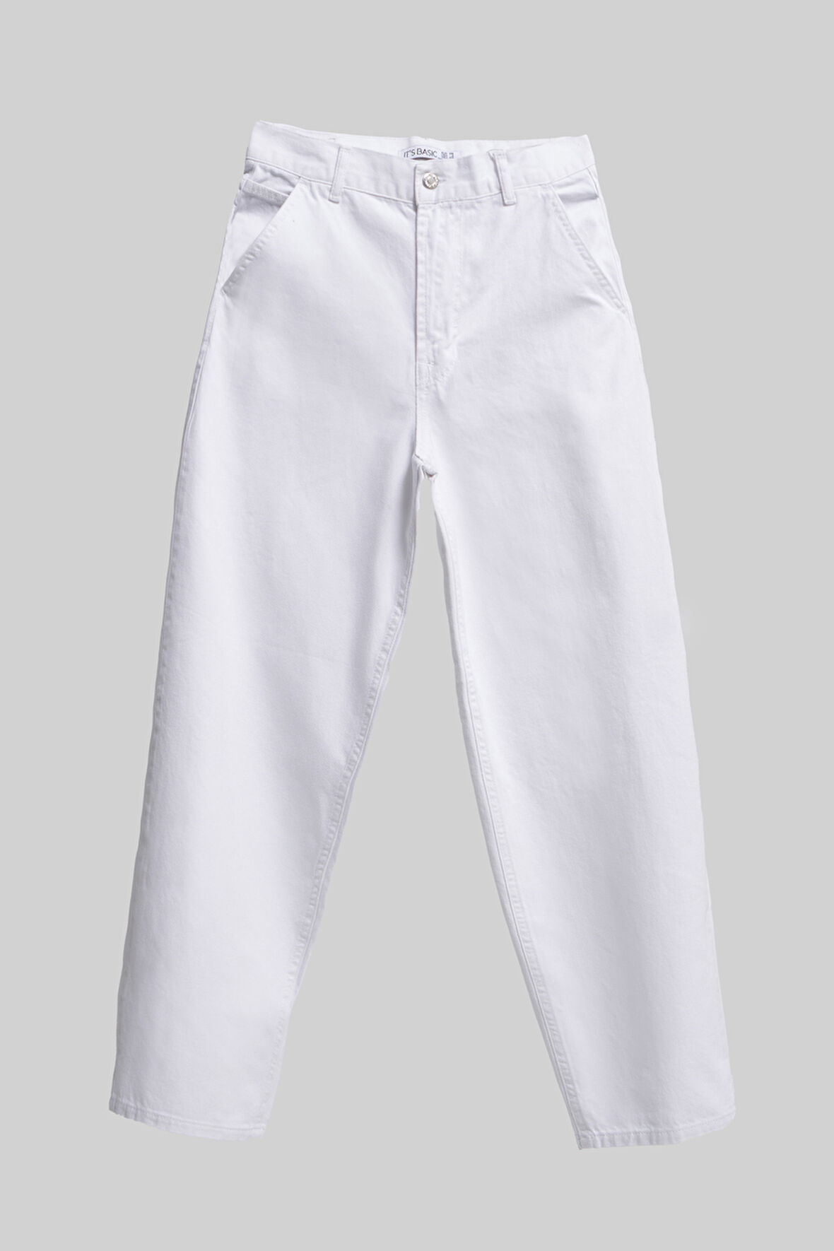 Kadın Beyaz Renk 5s5-2 Skater Fit %100 Koton İç Göstermez Denim Jean