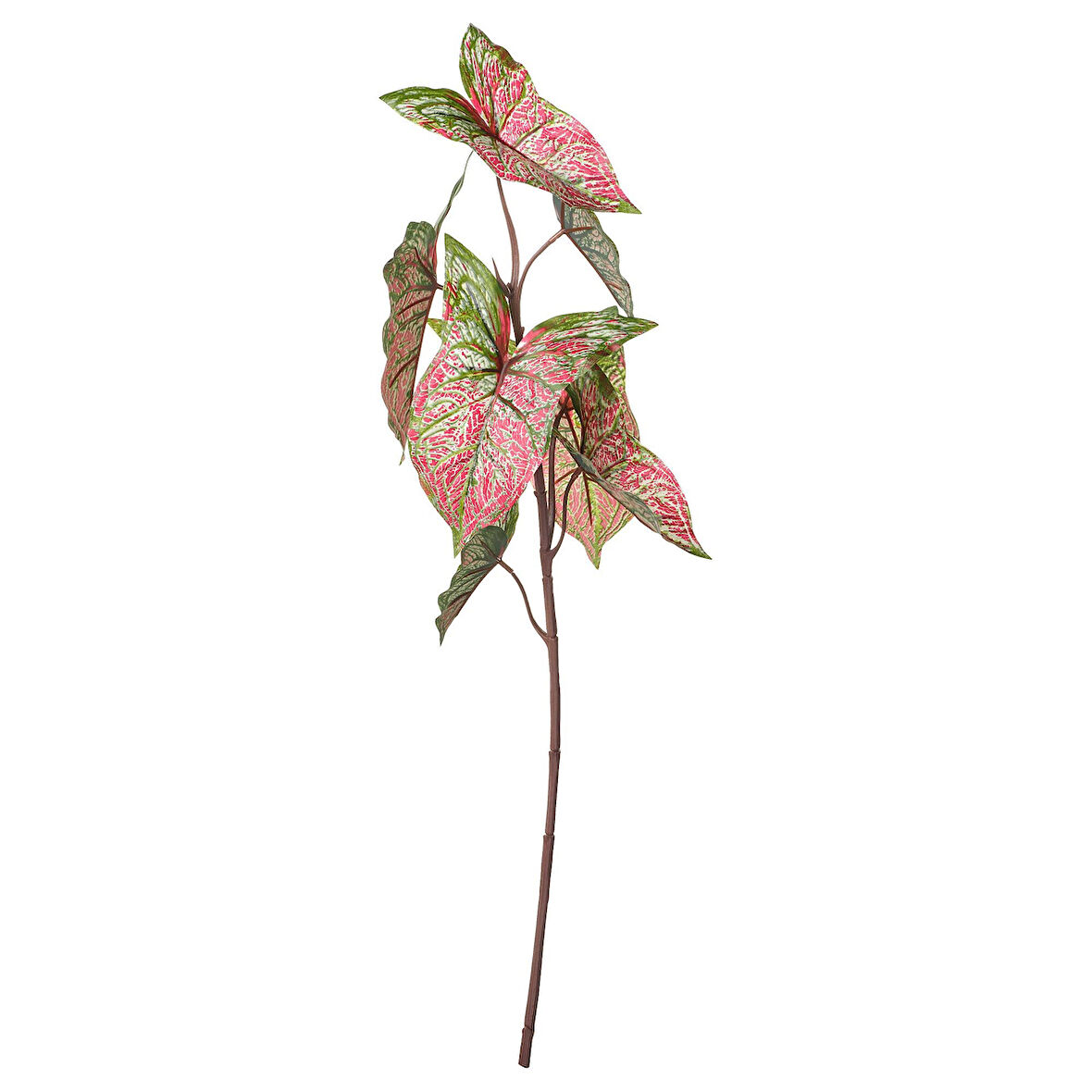Yapay çiçek, yeşil-pembe, 72 cm, kaladyum, iç-dış mekan