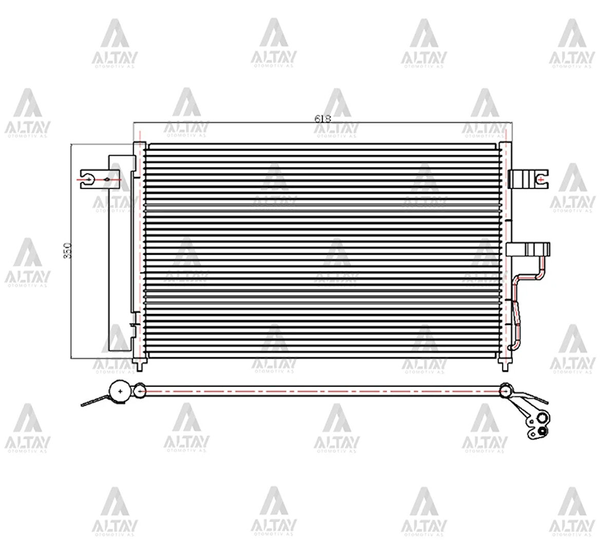 RADYATÖR KLİMA ACCENT 2003-2006 1.5 DİZEL 3 CYL. BRAZING 97606 25800