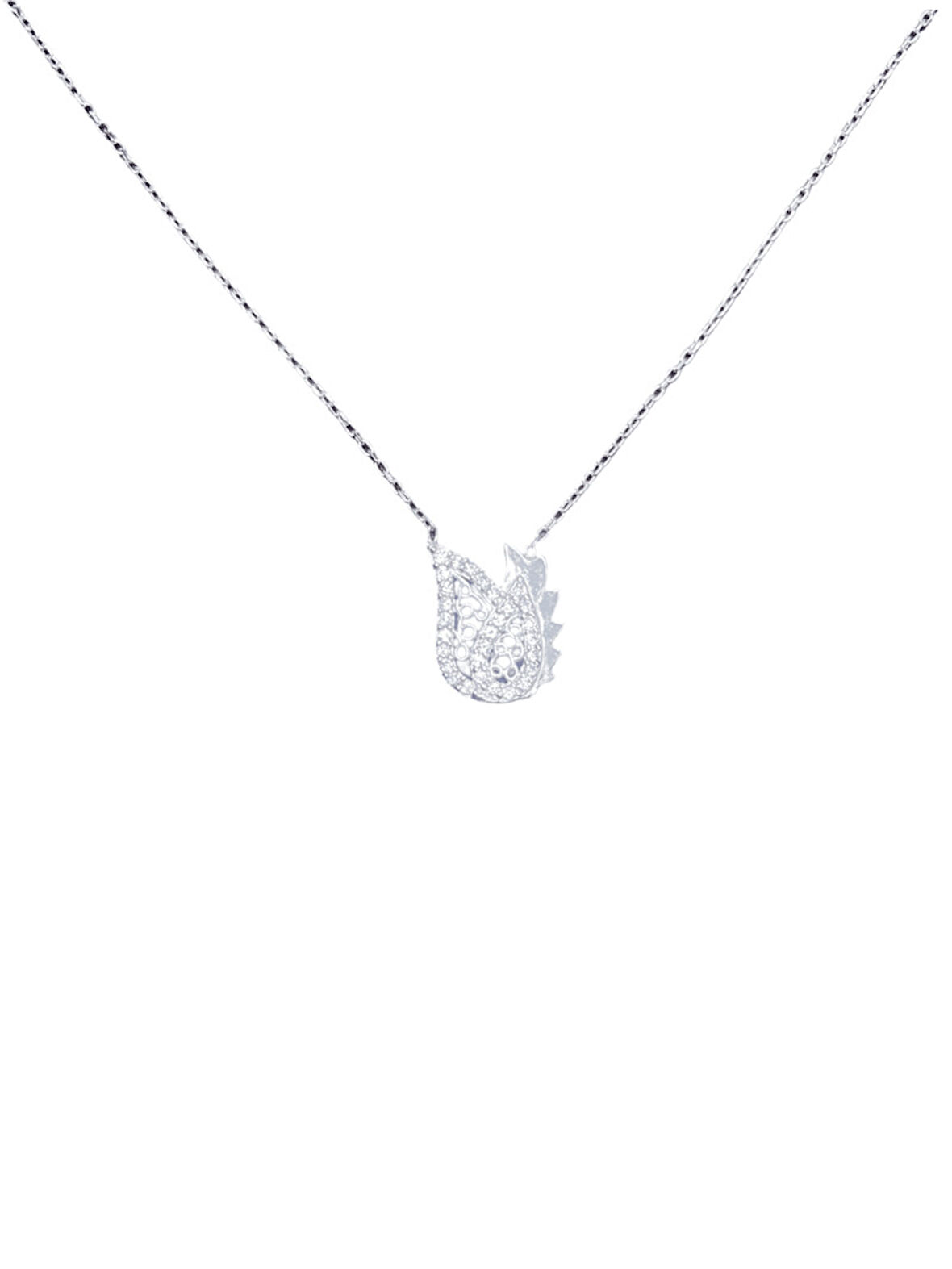 925 Ayar İthal Gümüş Zirkon Taşlı Damla Model Kolye Anlamlı ve Şık Tasarım