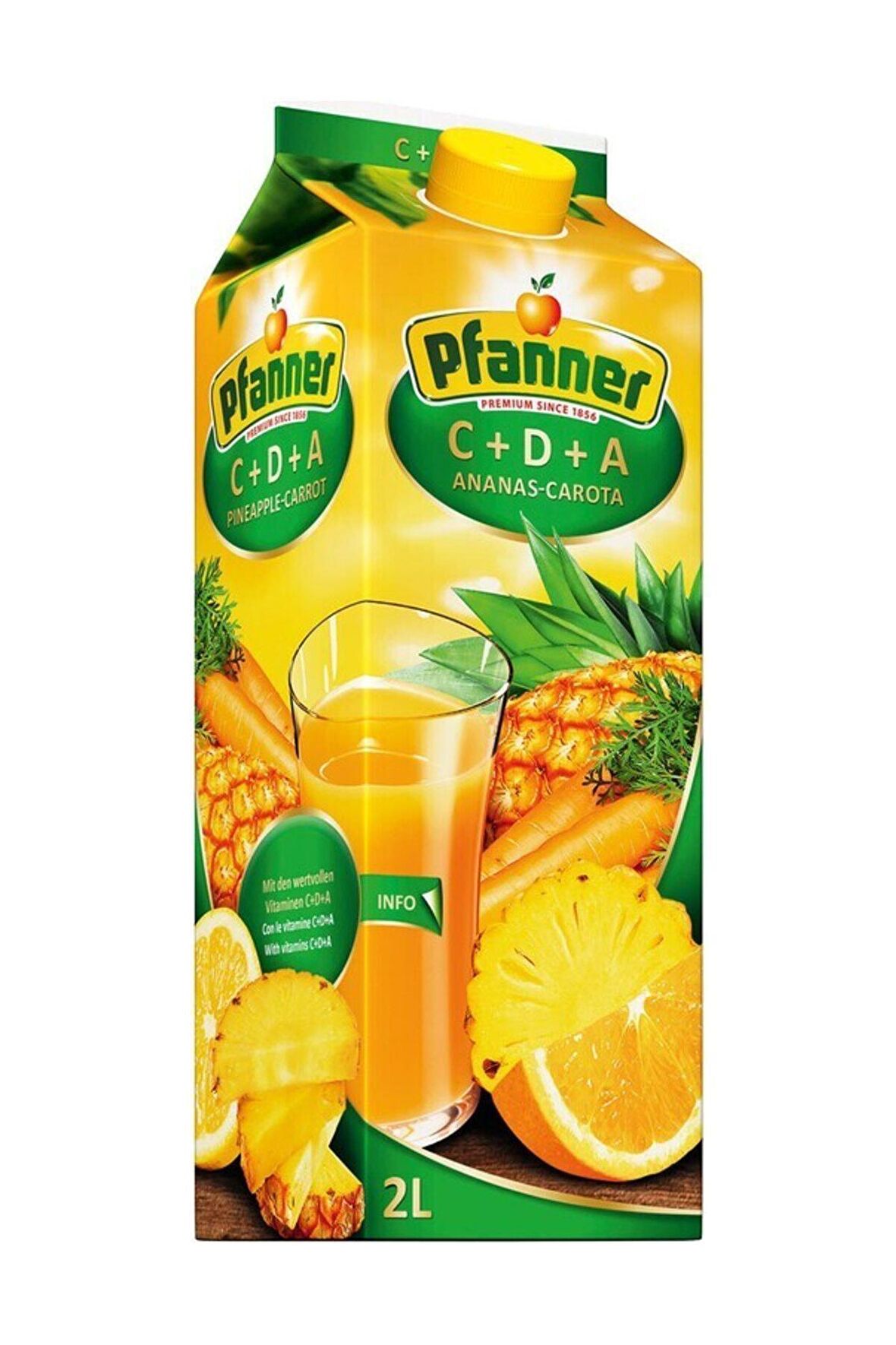 Peynir Sepeti Ananas - Havuç - Portakal Aromalı Meyve Suyu 2 lt