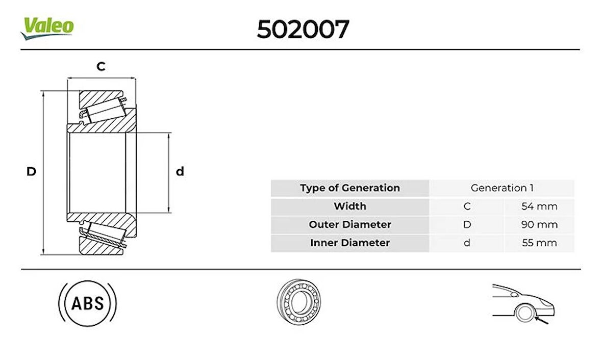 ÖN TEKER RULMANI FIAT DUCATO 2006 CITRO N JUMPER 2 2006 PEUGEOT BOXER 2006 54X90X55 1606374680 51745702 3326 71