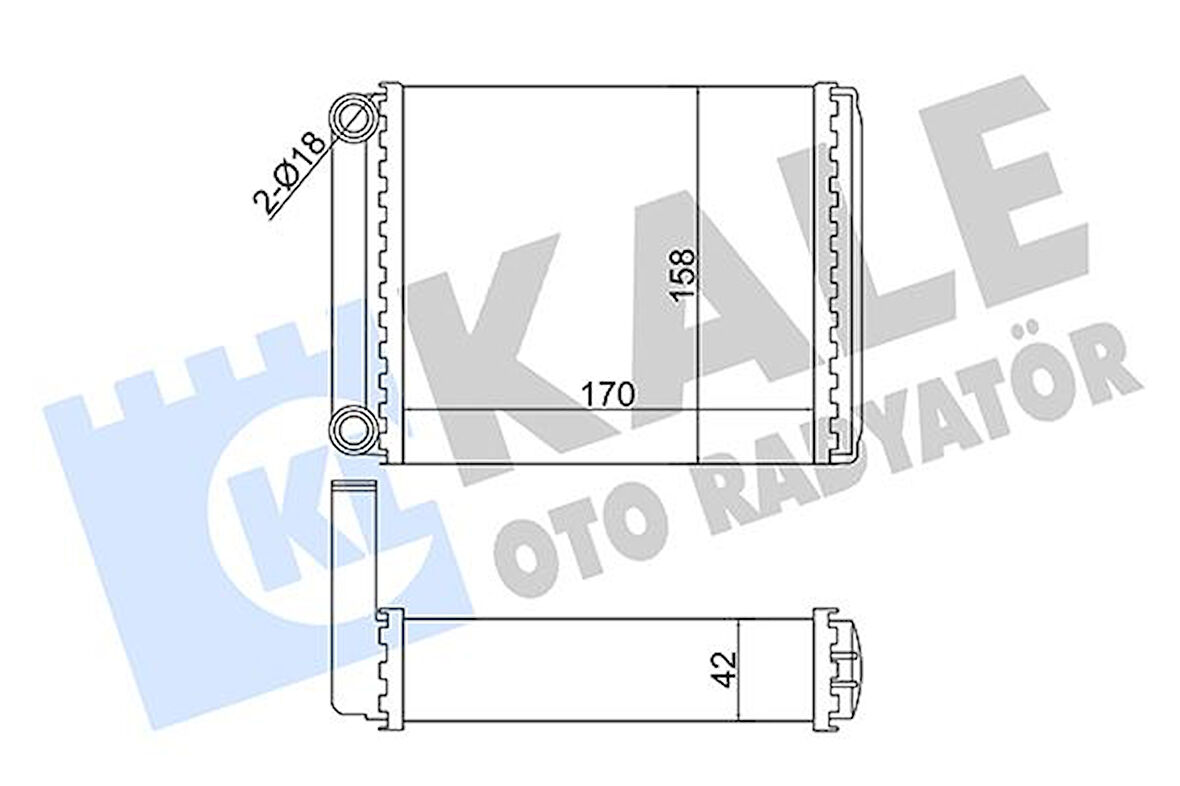 KALORIFER RADYATORU MERCEDES SPRINTER B901B904 1995-2006 A0038353501