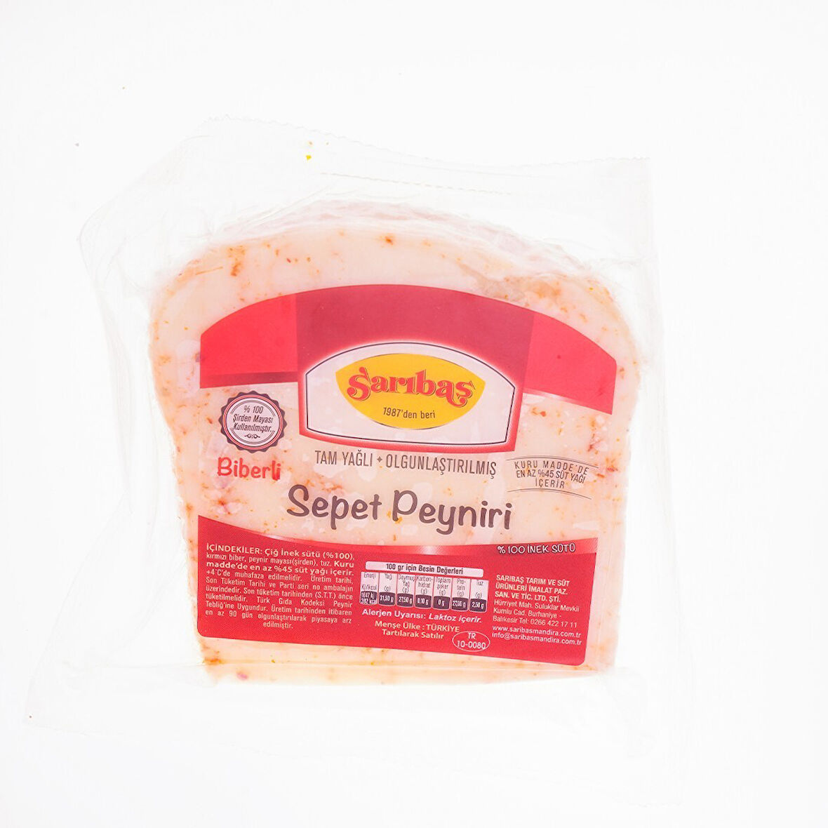 Sarıbaş Bi̇berli̇ Sepet Peyniri̇ 350 Gr