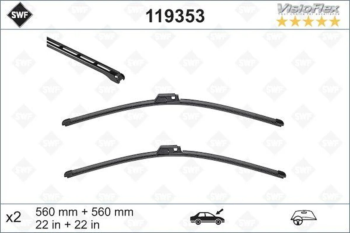 SILECEK SUPURGESI TAKIMI 560MM / 560MM MERCEDES W203 CL203 S203 C209 A209 . AUDI A4 SWF A2038201545 4B1955425B