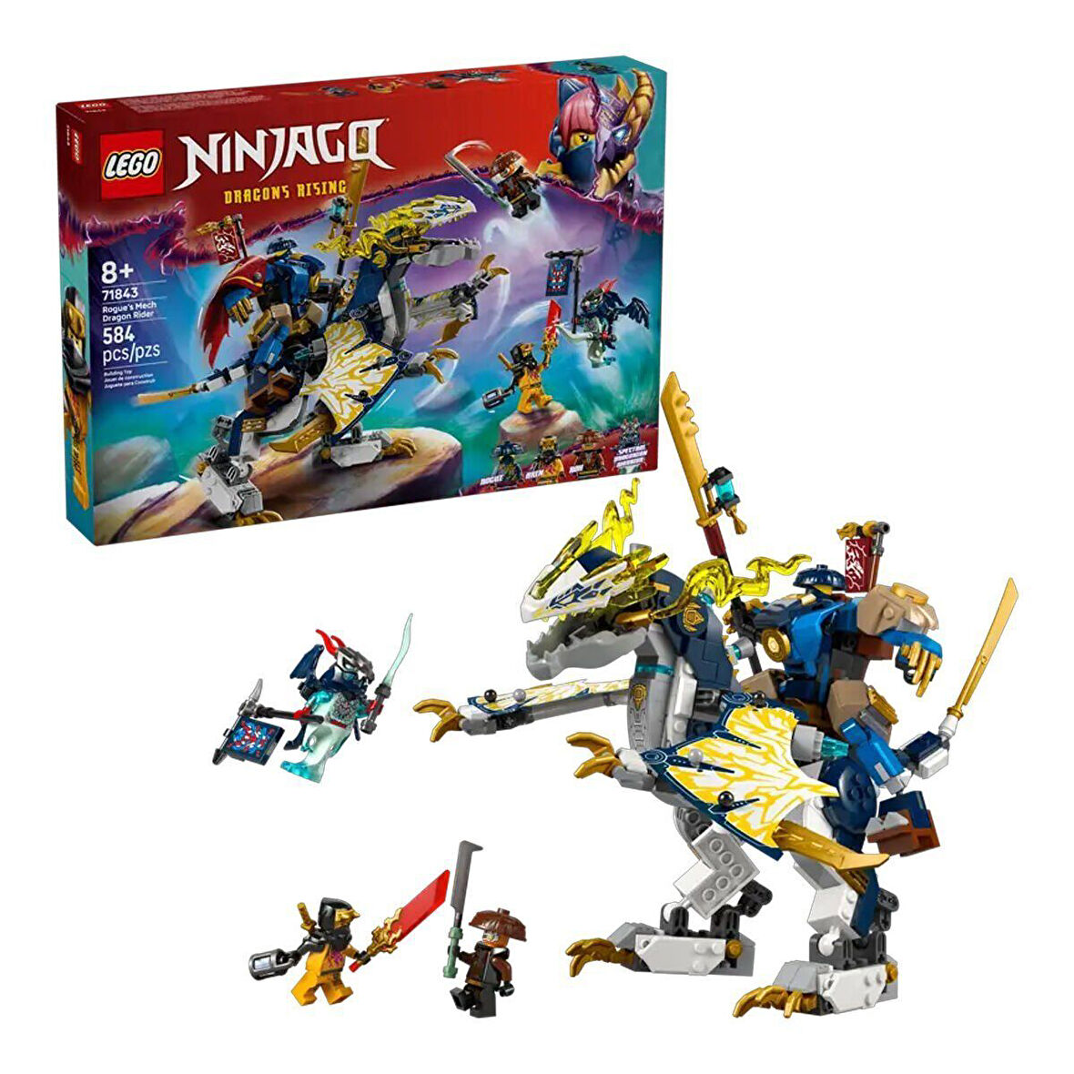 71843 Lego Ninjago Rogue'un Robot Ejderha Binicisi 584 parça +8 yaş