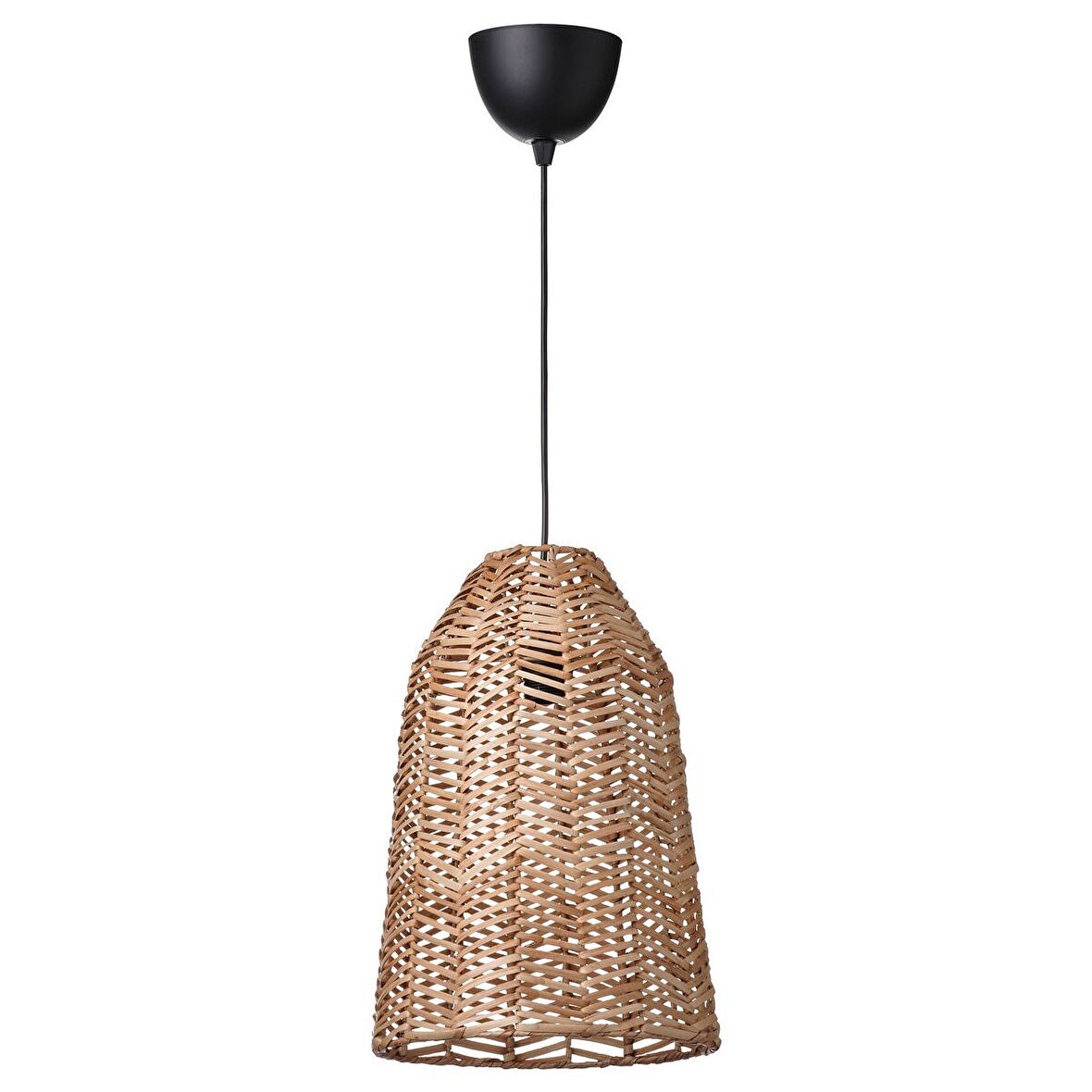 Sarkıt lamba, rattan-siyah, 29 cm