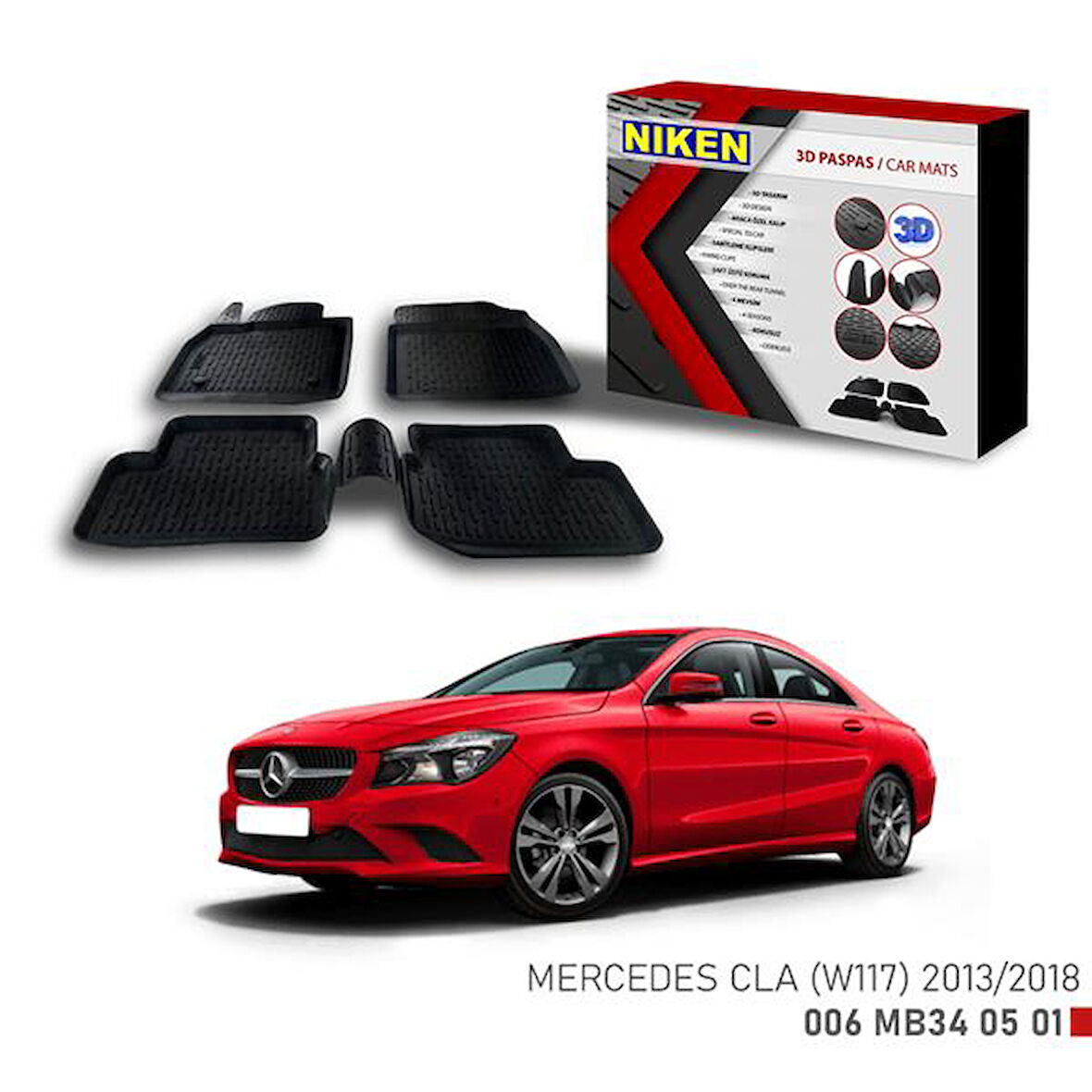 3D PASPAS MERCEDES W 117 CLA 2013-2018
