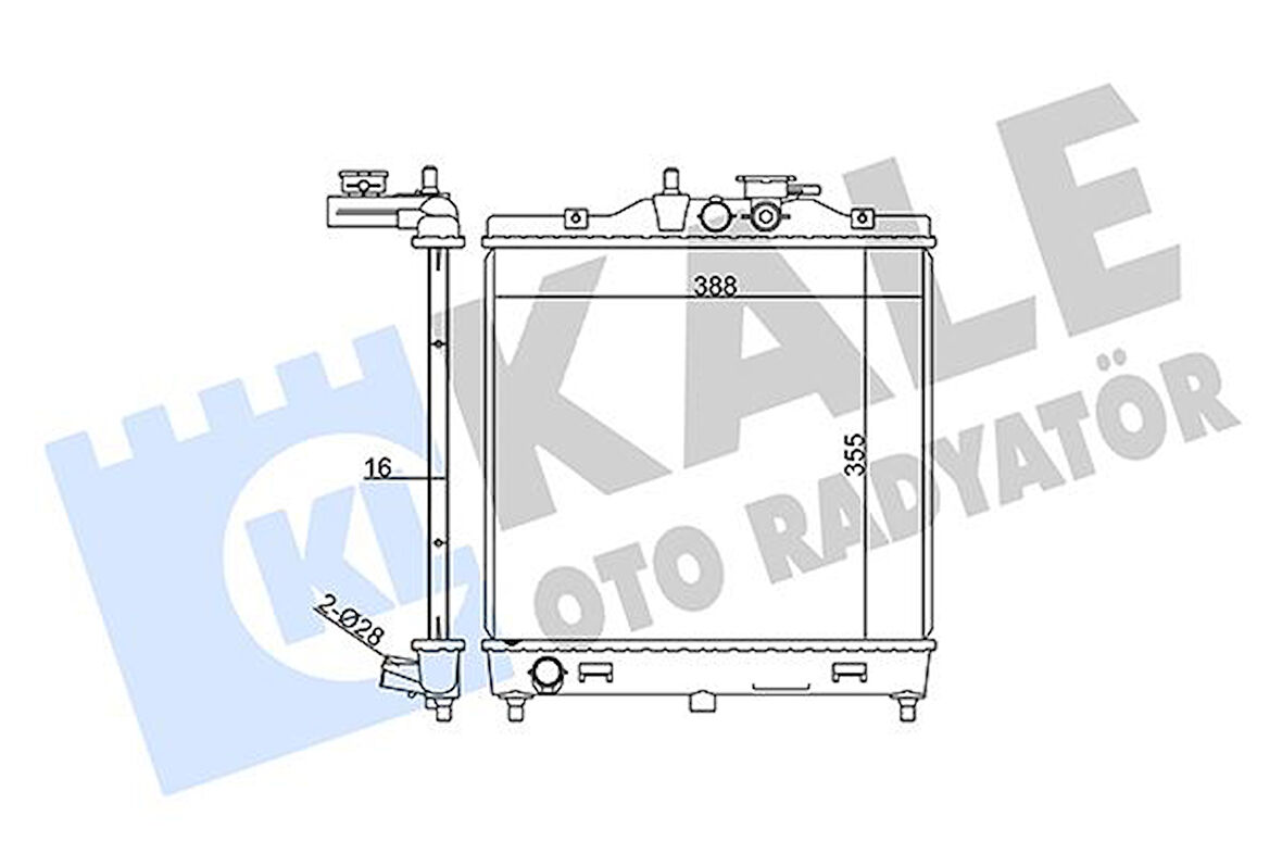 RADYATÖR KIA PICANTO AL/PL/BRZ 395X355X16 2531007011 2531007000 2531007010