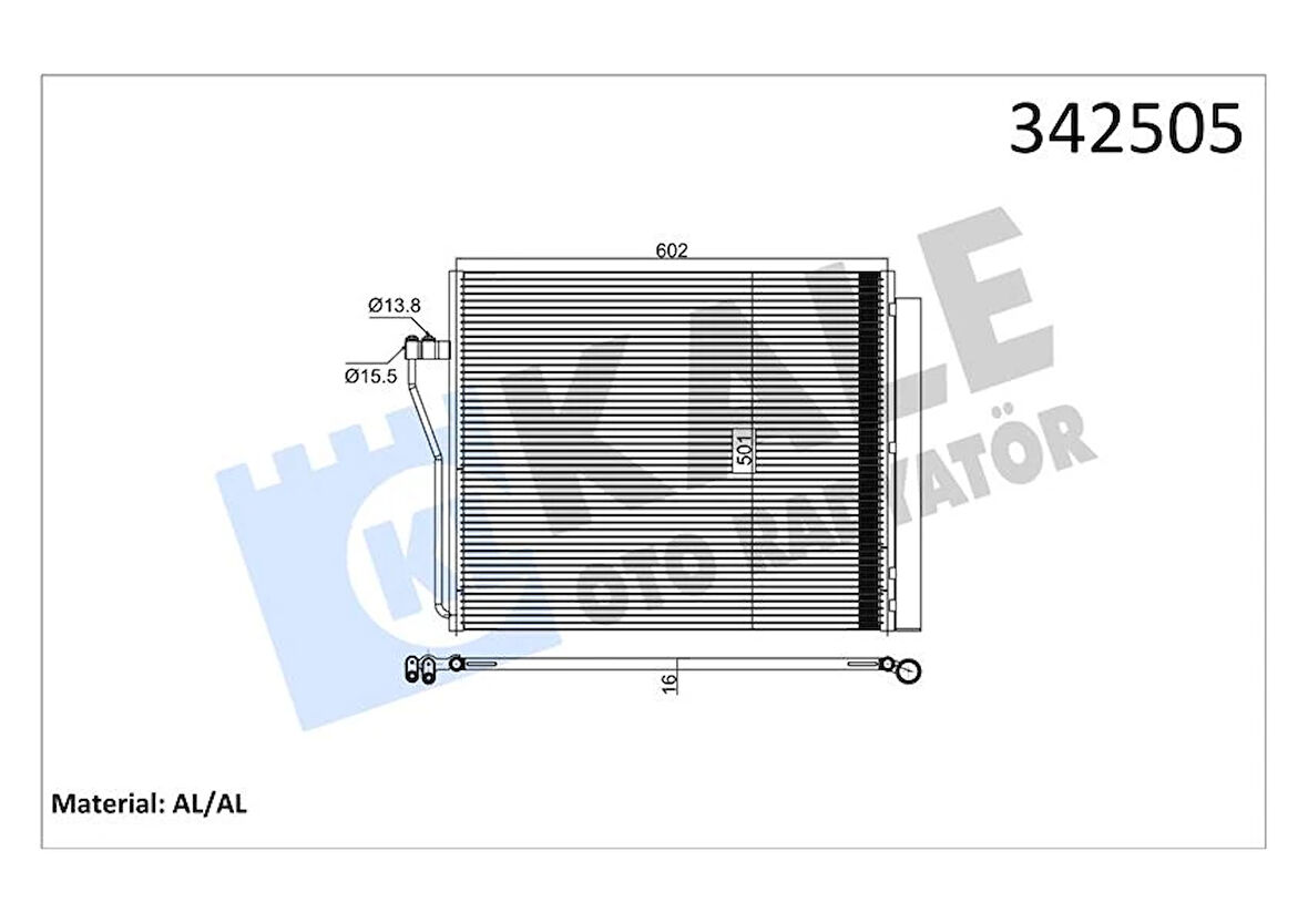 KLIMA RADYATORU BMW E70 F15 F85 E71 E72 F16 F86 64509239944