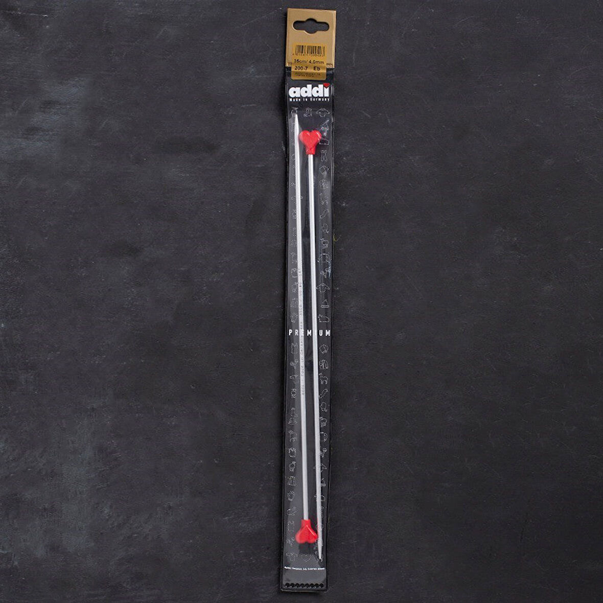 Addi Kalpli 4mm 35cm Klasik Alüminyum Örgü Şişi - 