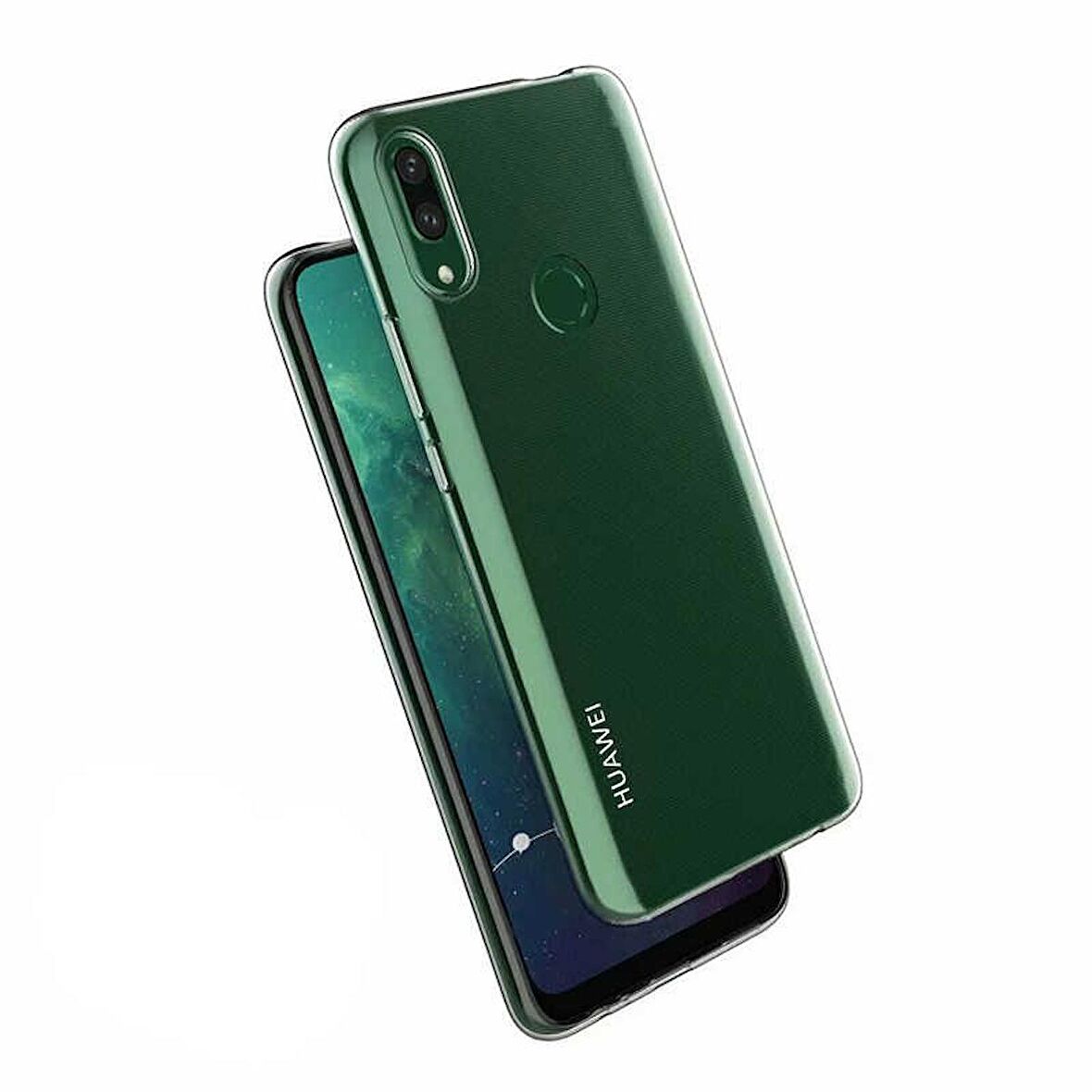 Gpack Huawei P Smart Z Kılıf Süper Silikon Yumuşak Arka KorumaNano Glass
