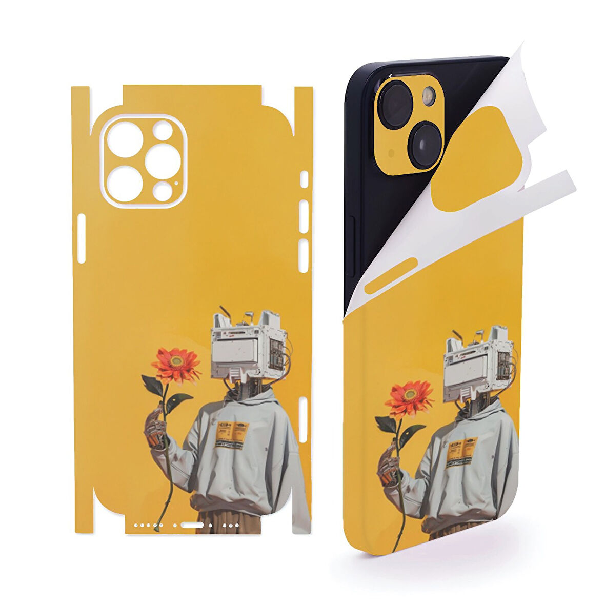 Apple İphone 13 full kaplama koruma sticker kılıfsız kullanım çizilme önleyici ART