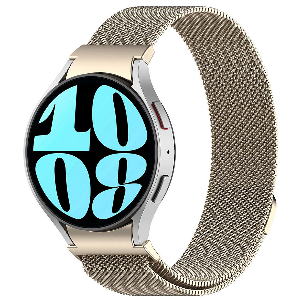 Samsung Galaxy Watch 6 Classic 40mm ile Uyumlu Metal Tel-Örgü işlemeli Kordon