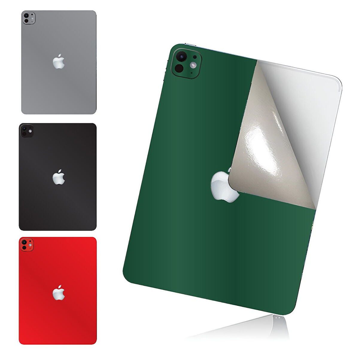 İpad Pro 12,9 inç 4 ve 5. nesil için 360 full kaplama koruma sticker çizilmez film kaplama MAT YEŞİL