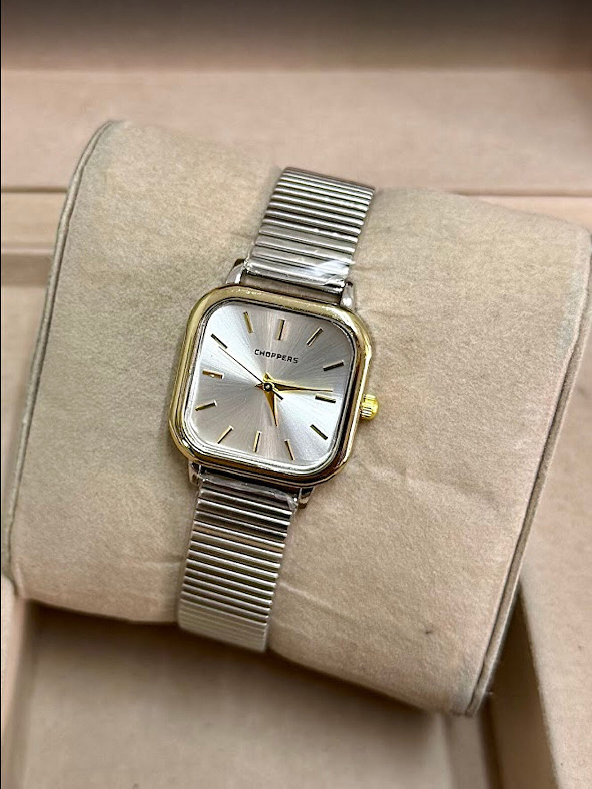 Gümüş Renk Kaplama Çelik Kordonlu Şık VIP Model Beyaz Kare Kadranlı Kadın Saati | Vintage Şıklık