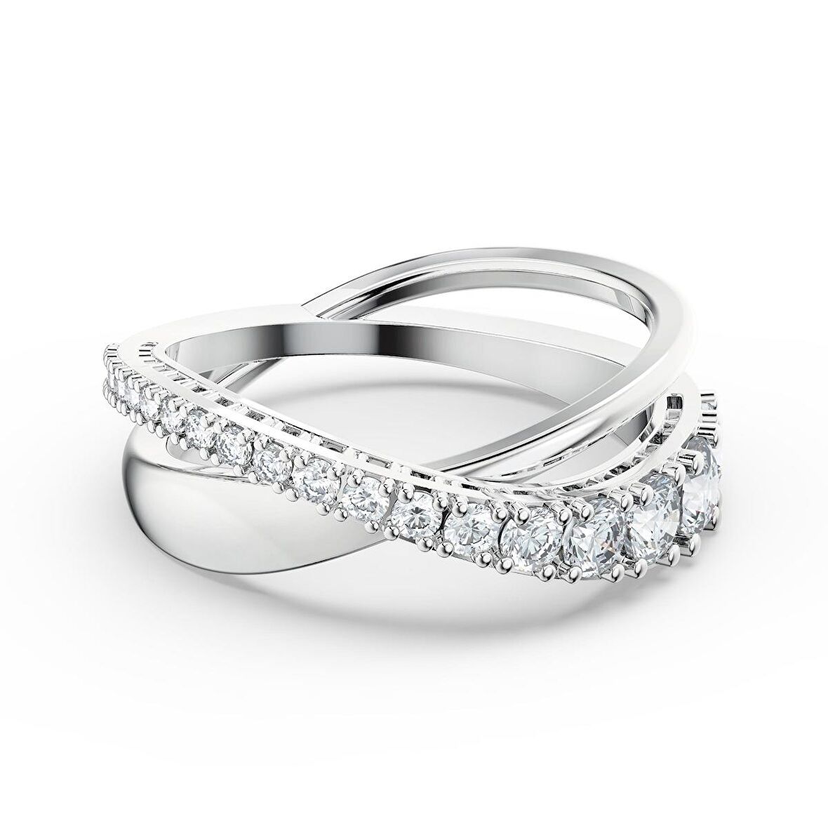 5563911 Swarovski Yüzük Twıst-Rıng Rows Czwh-Rhs 55