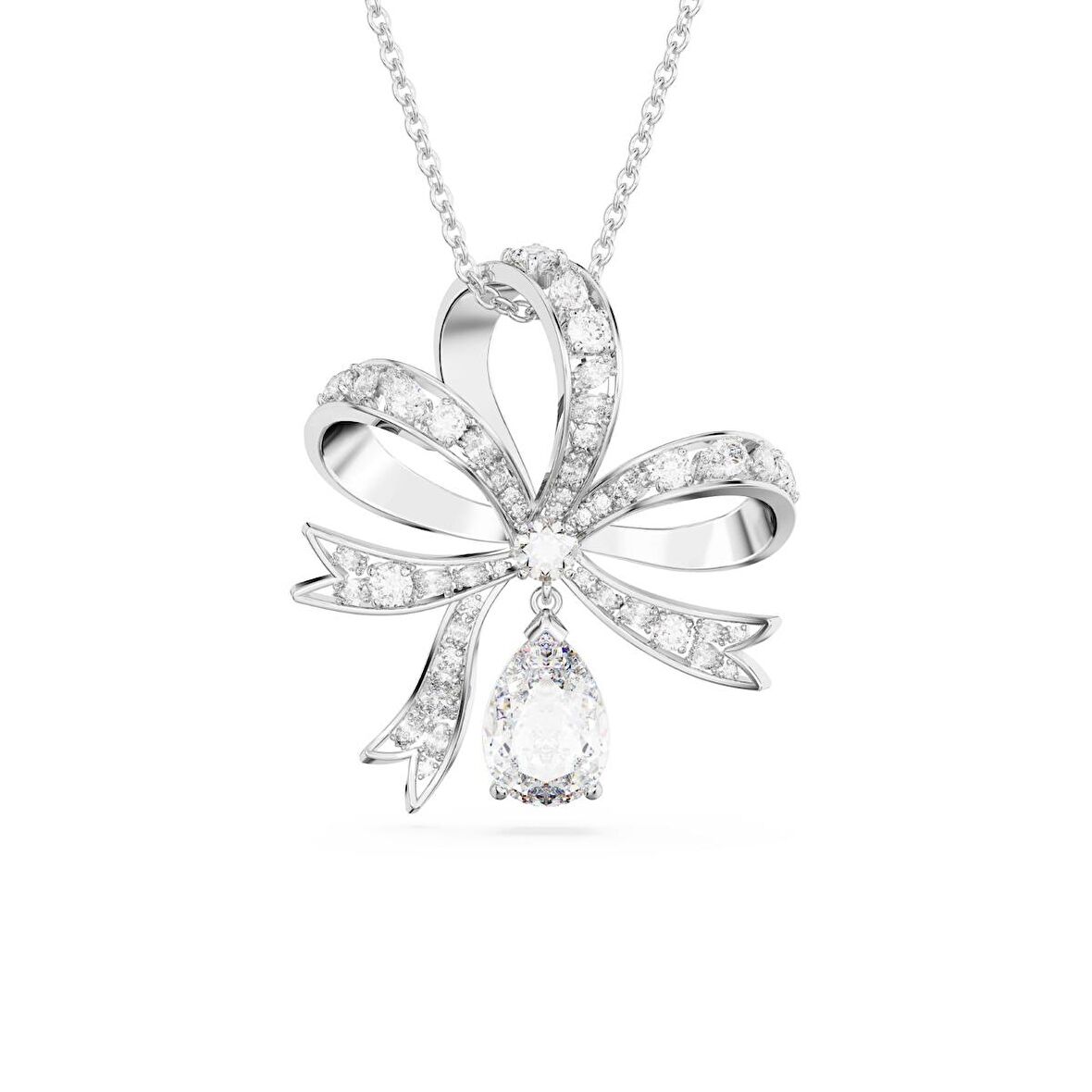 5647561 Swarovski Kolye Volta:Pend L Bow Whi/Rhs