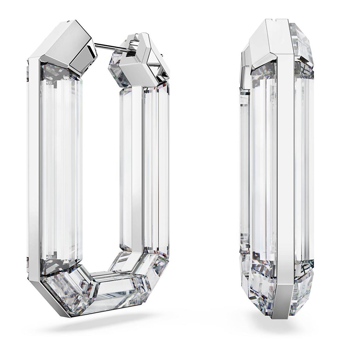5671087 Swarovski Küpe Lucent:Pe Hoop Whi/Rhs