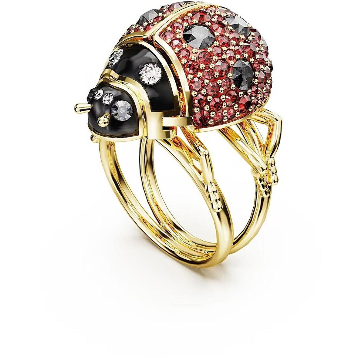 5672427 Swarovski Yüzük Idyllia:Ring Ladybug Red/Gos 58