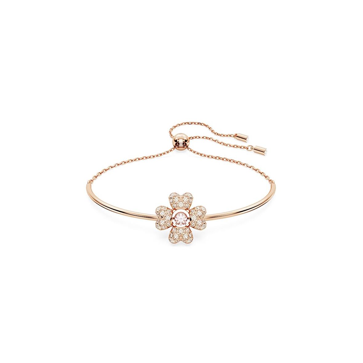 5674487 Swarovski Bilezik Idyllia:Bracelet Cz Clover Silk/Ros M