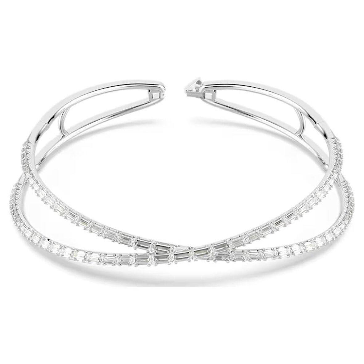 Swarovski Kolye Hyperbola choker, Infinity, White, Rhodium plated