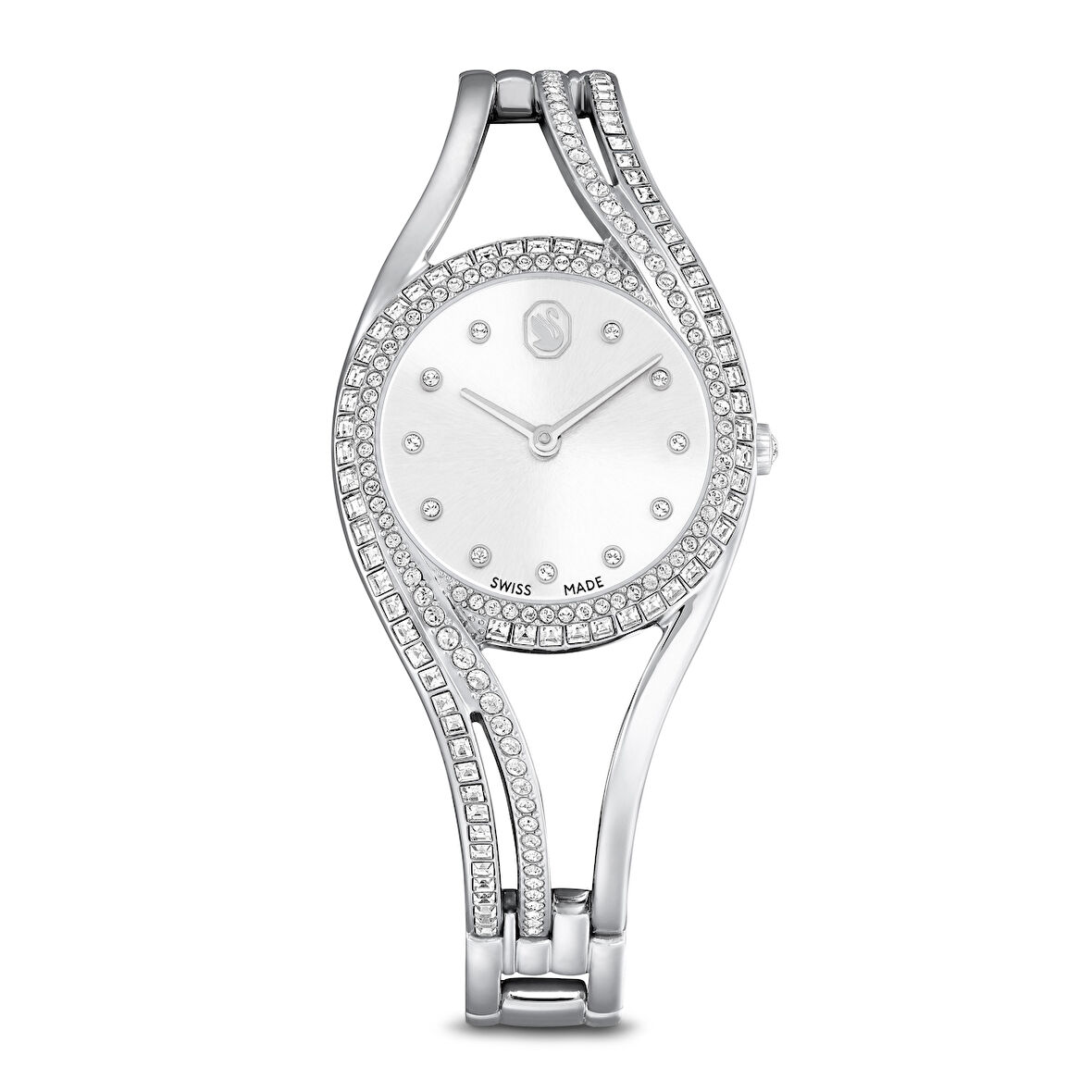 5689432 Swarovski Kol Saati Hyperbola Bangle:Mb Sts/Whıte/Sts