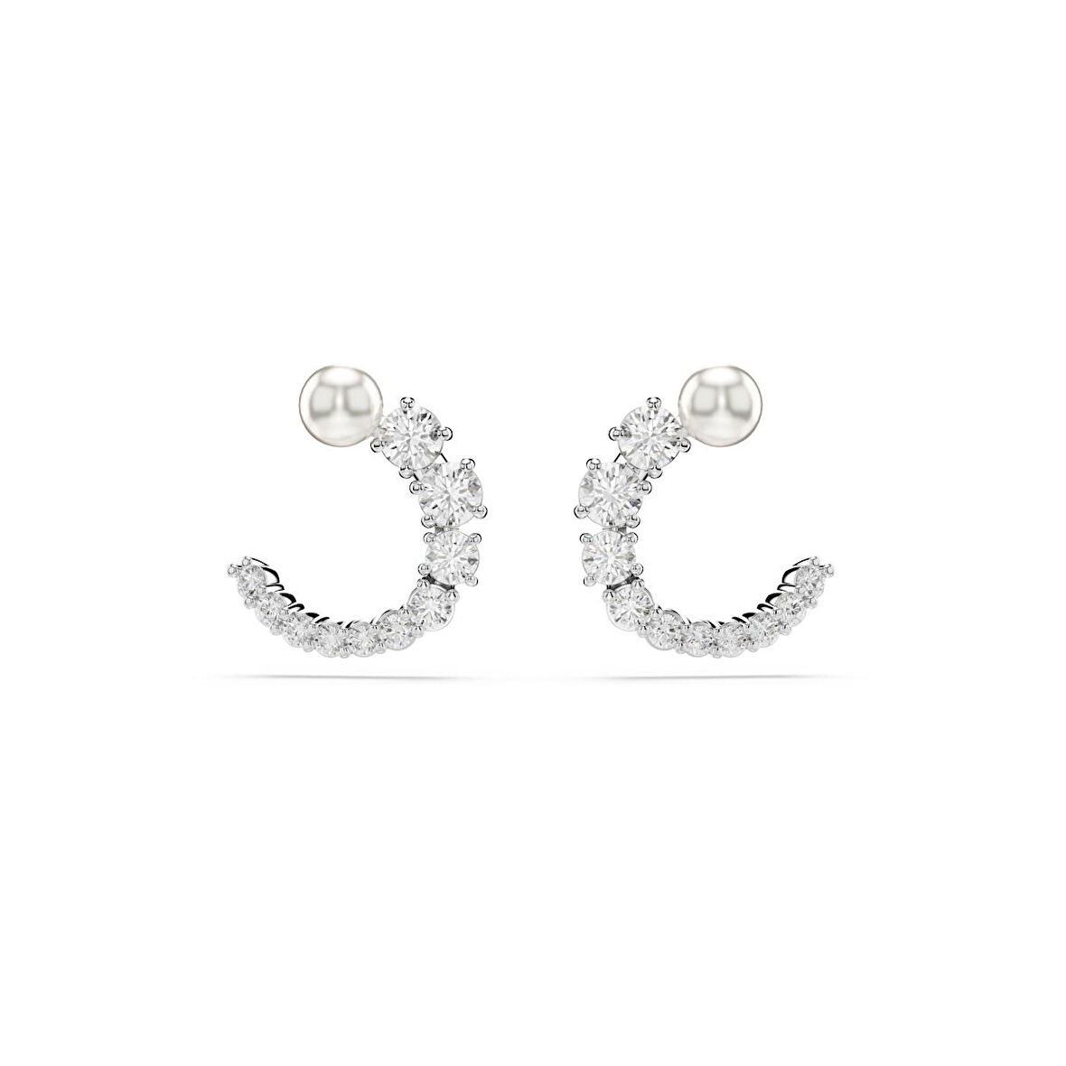 5692260 Swarovski Küpe Matrıx:Pe Stud Cırcle Whıte/Rhs