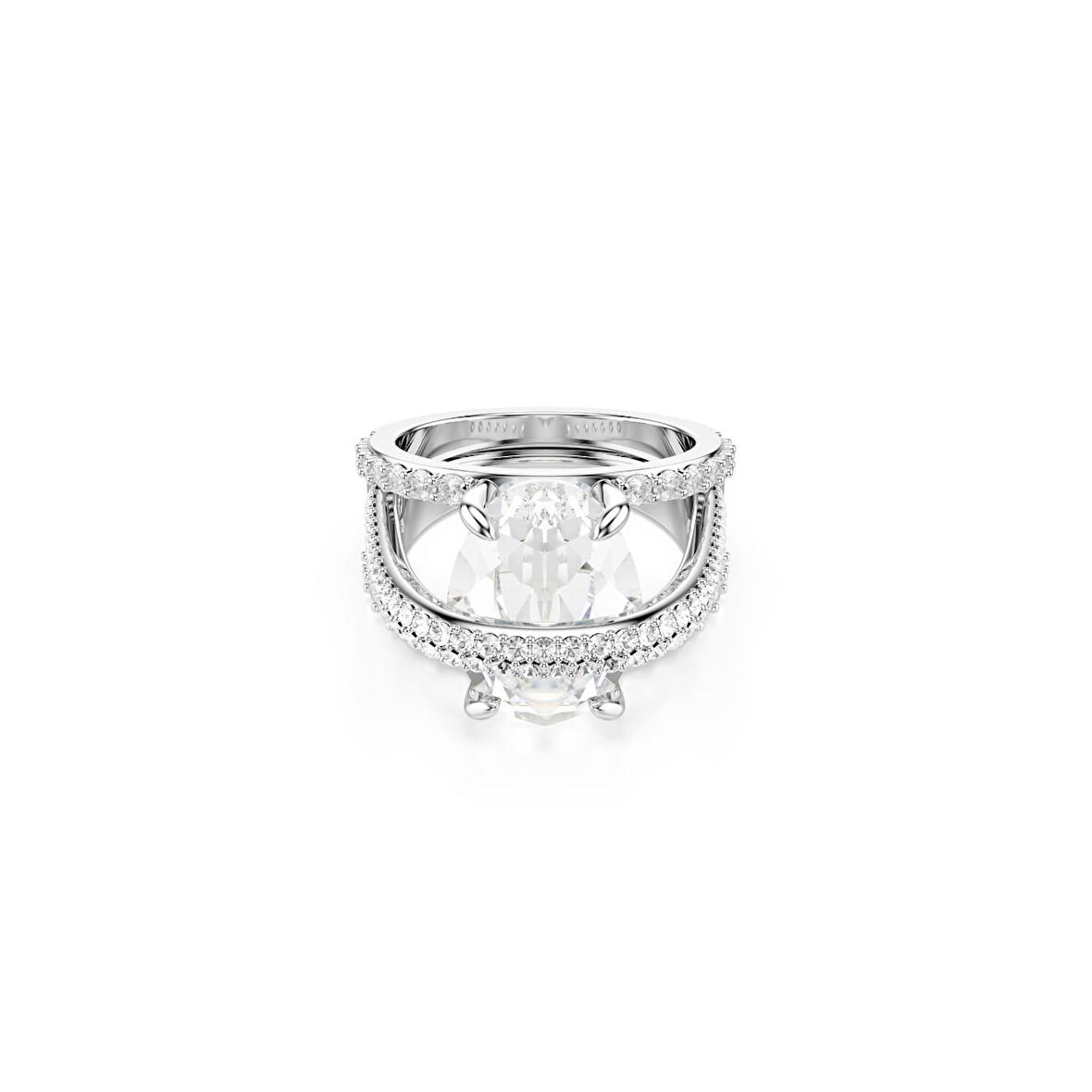 5698476 Swarovski Yüzük Hyperbola:Rıng 3 Rows Whıte/Rhs 55-60