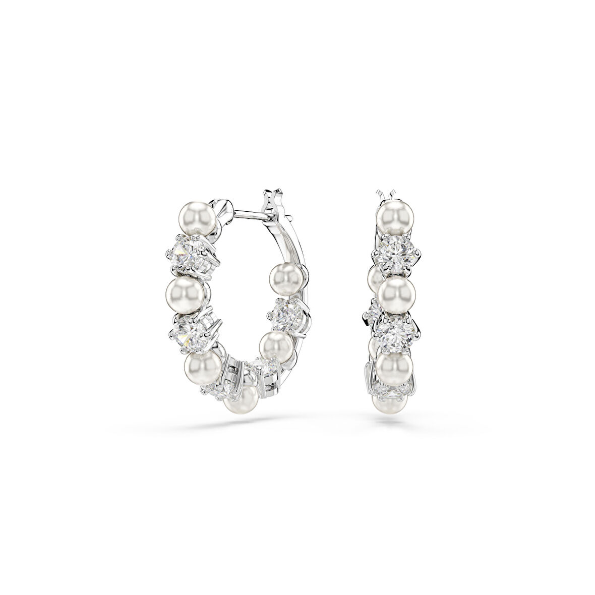 5709256 Swarovski Küpe Matrıx:Pe Pearl Hoops Whıte/Rhs