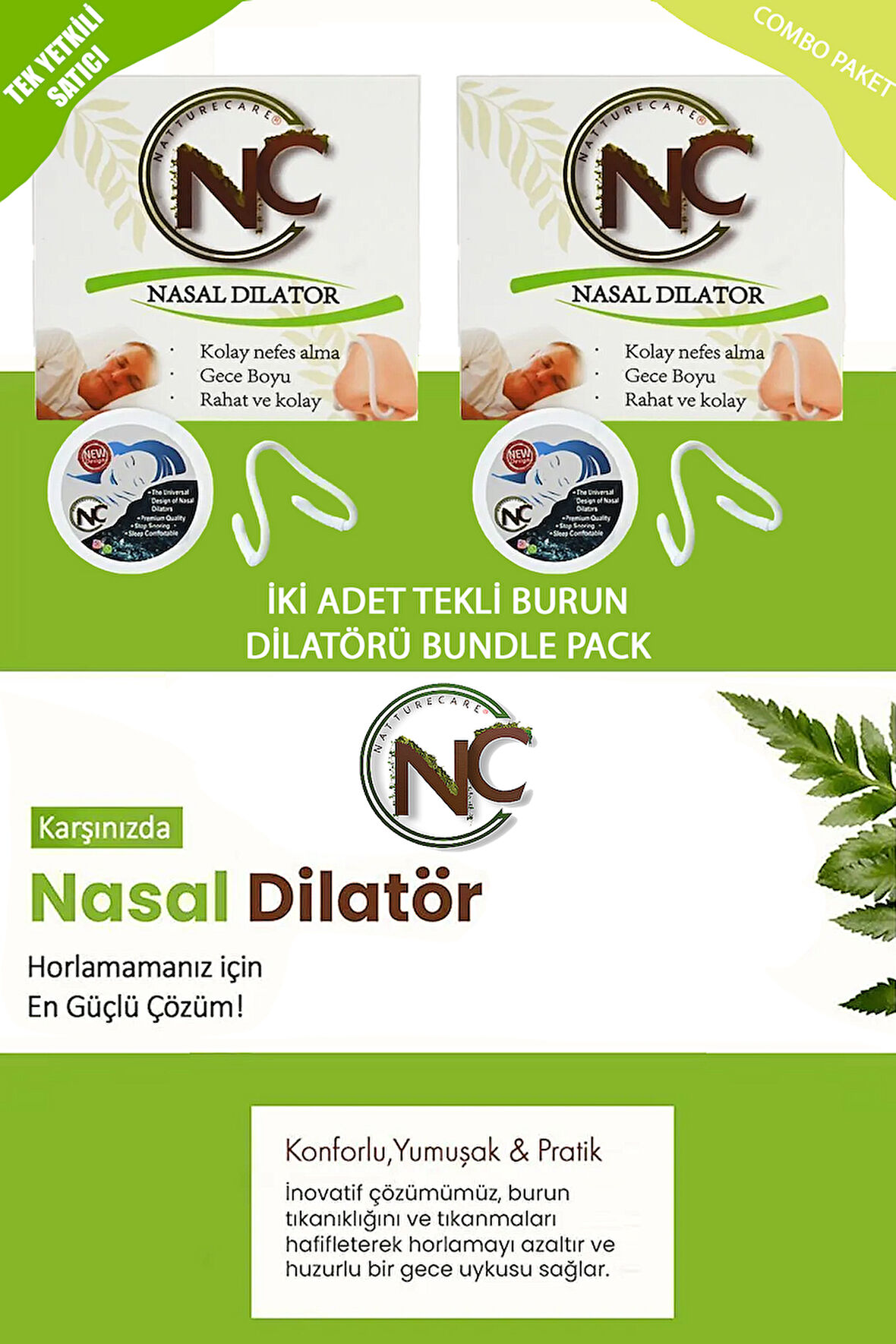 2 Adet Tekli Burun Dilatörü: Horlamayı Önleyen Aparat (Bundle Pack)