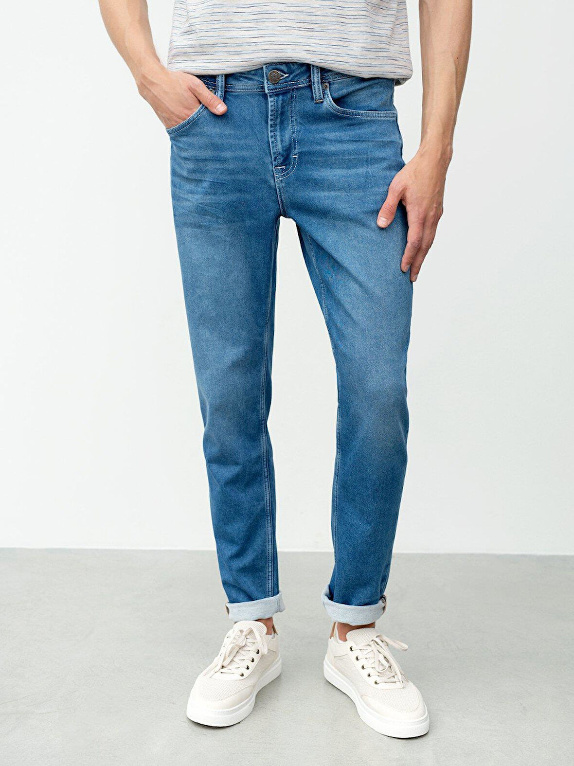 Campione 1779301 Erkek Kot Pantolon Blue