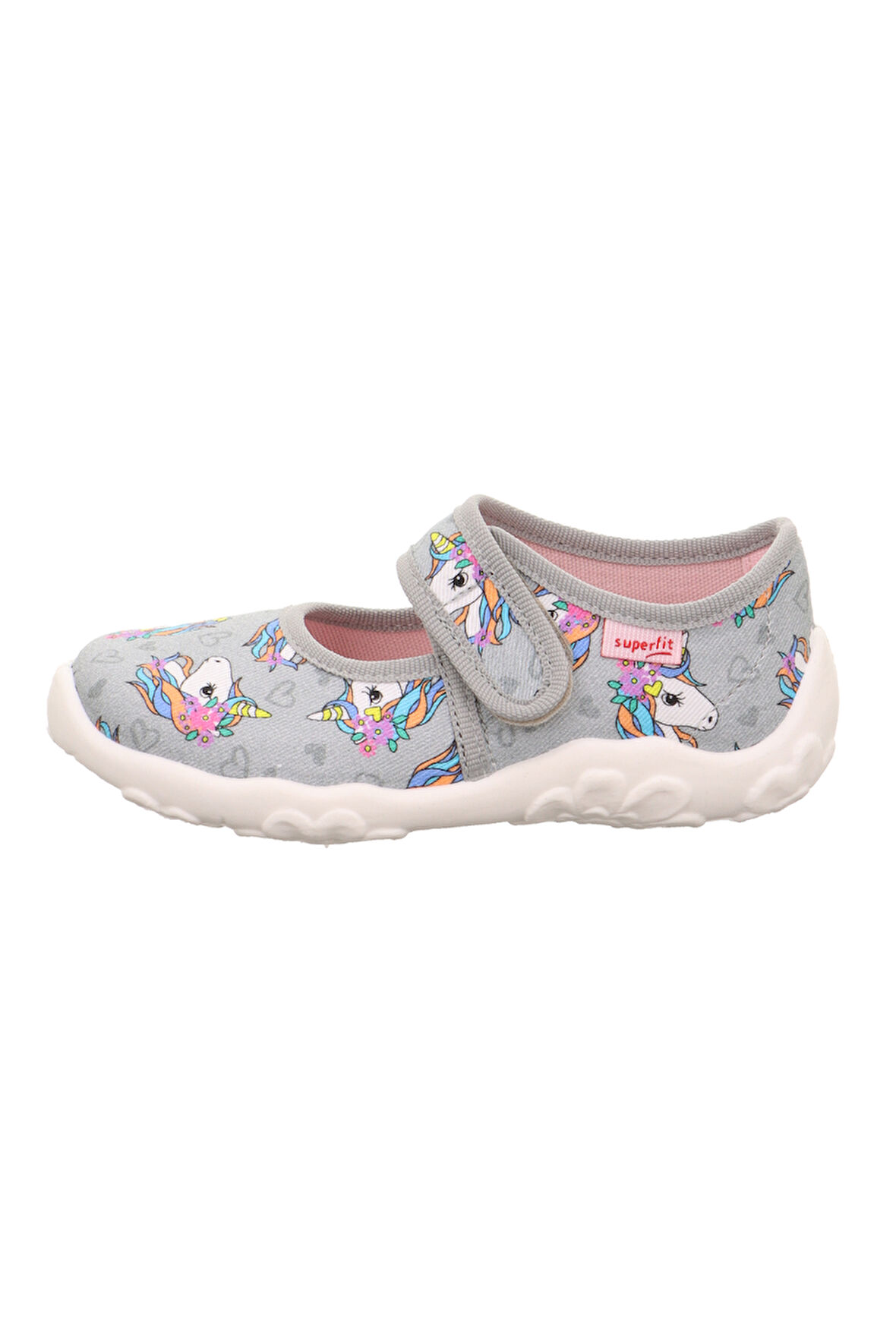 Superfit Bonny Kız Çocuk Gri Ev Kreş Ayakkabısı Unicorn 800283-2050