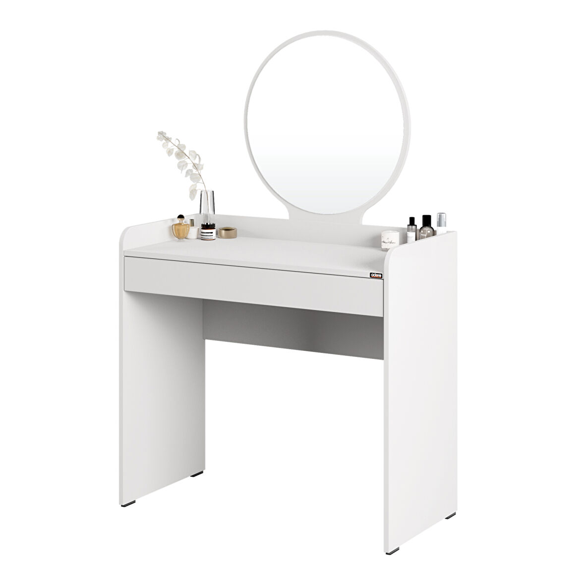 Curve Makyaj Masası - Diamond Beyaz 90x142x47 cm
