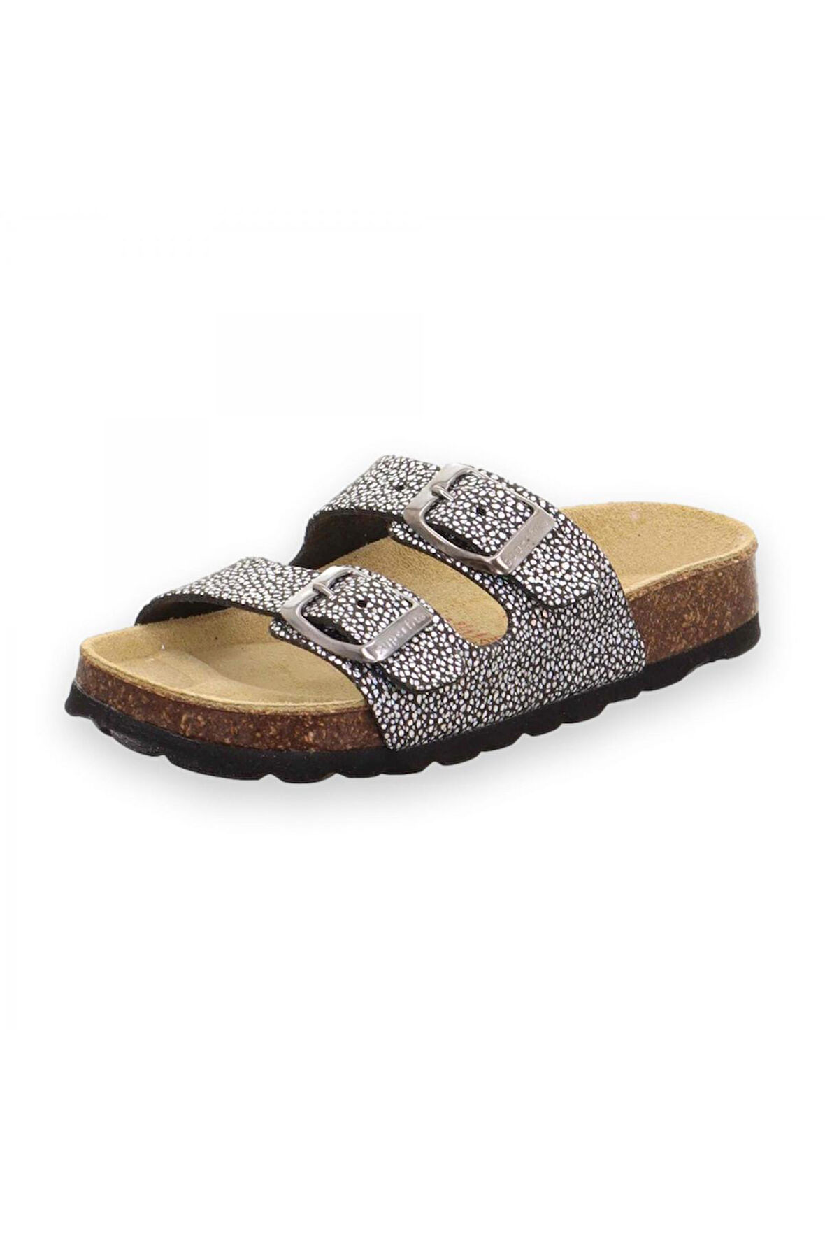Superfit 800111 G Deri Siyah-Beyaz Unisex Terlik