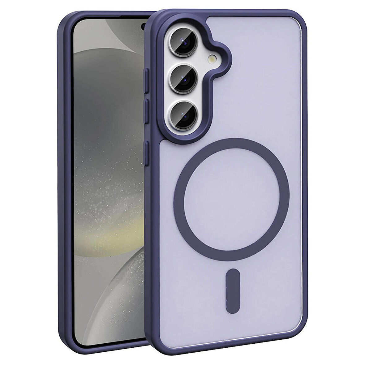 Samsung Galaxy S23 FE ile Uyumlu Kılıf Magsafe Şarj Özellikli Mat Arka Yüzeyli Kapak