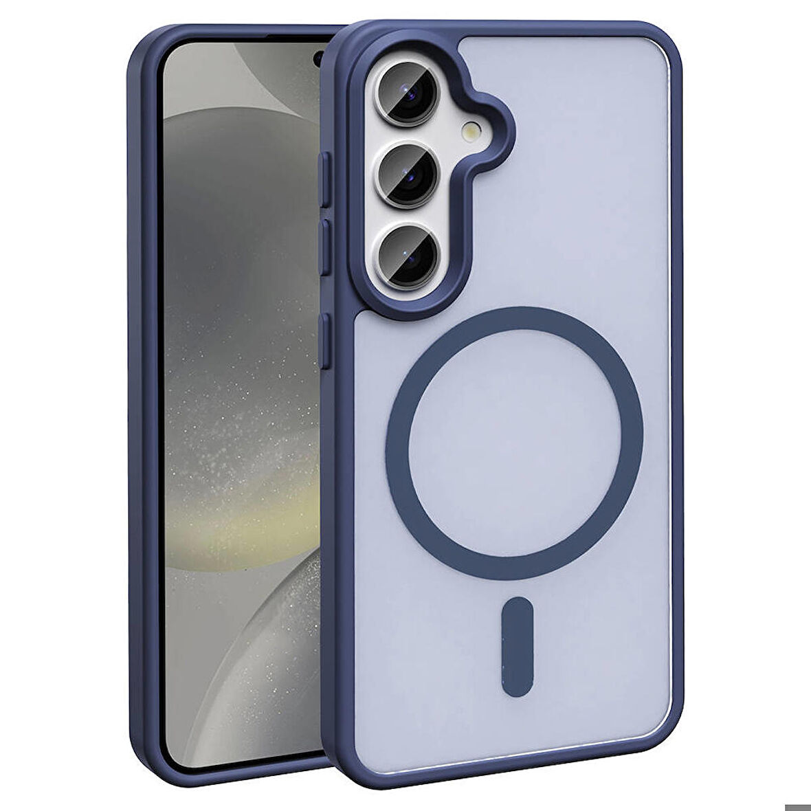 Samsung Galaxy S23 FE ile Uyumlu Kılıf Magsafe Şarj Özellikli Mat Arka Yüzeyli Kapak